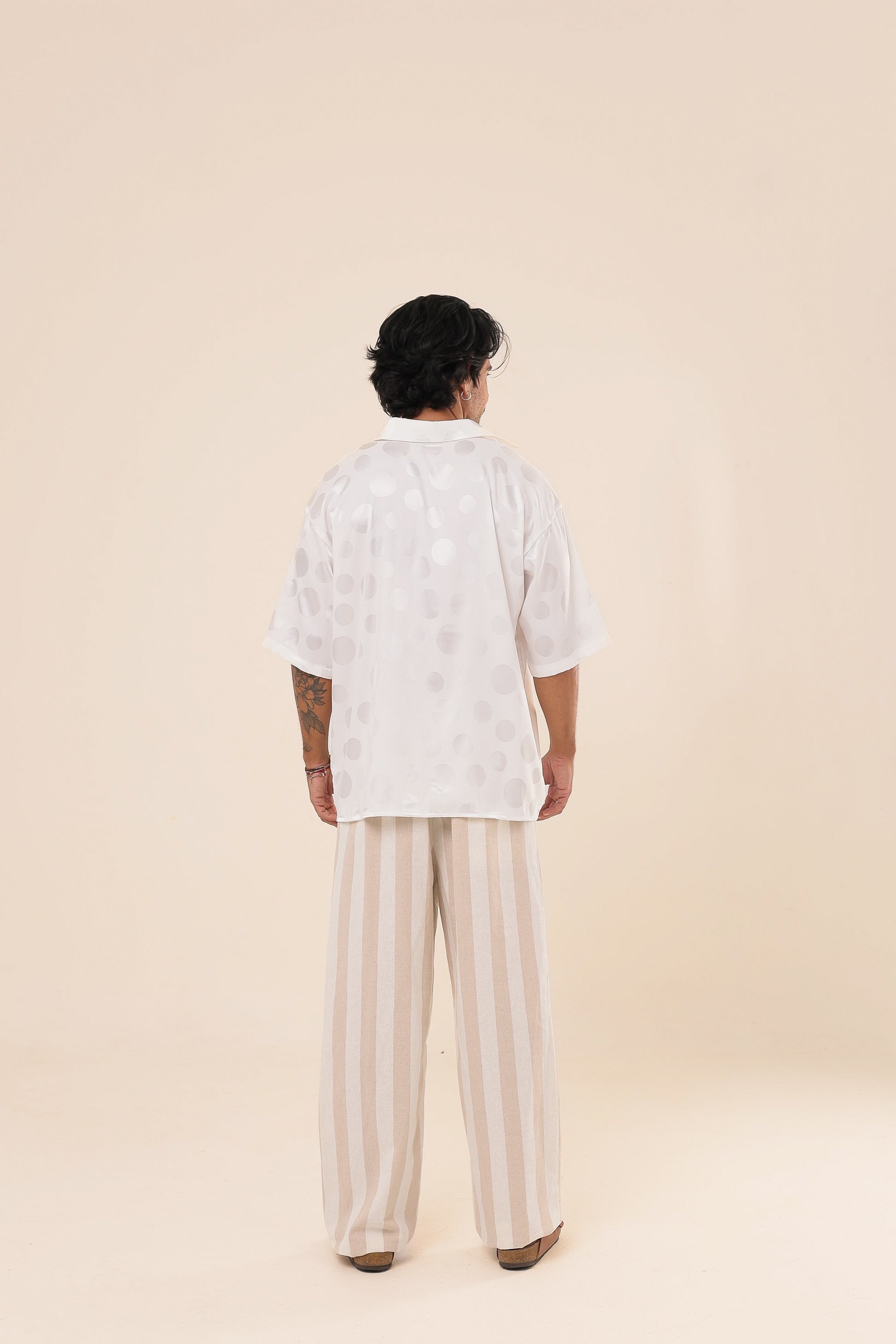 Camisa Ampla Poá Branca