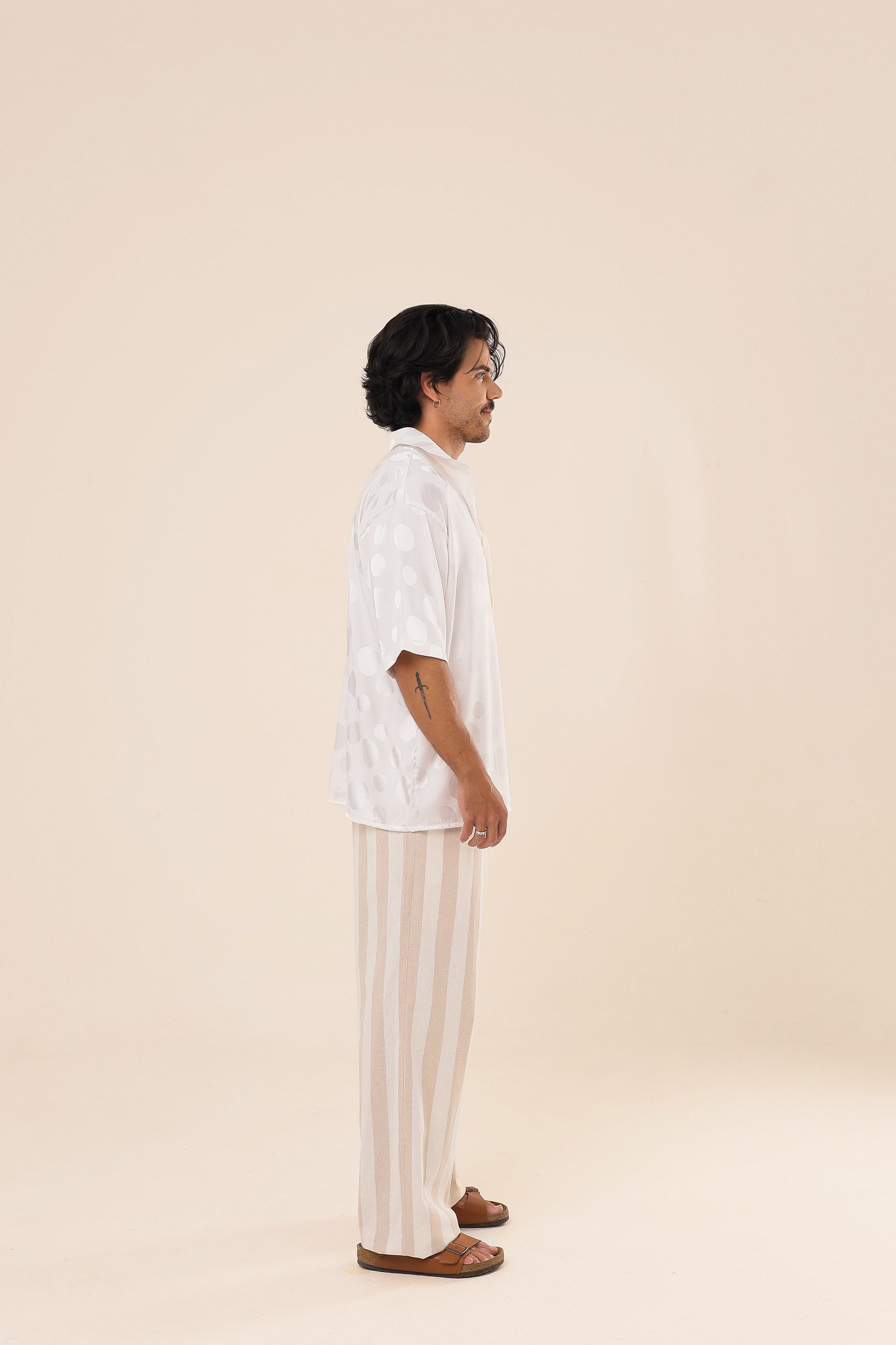 Camisa Ampla Poá Branca