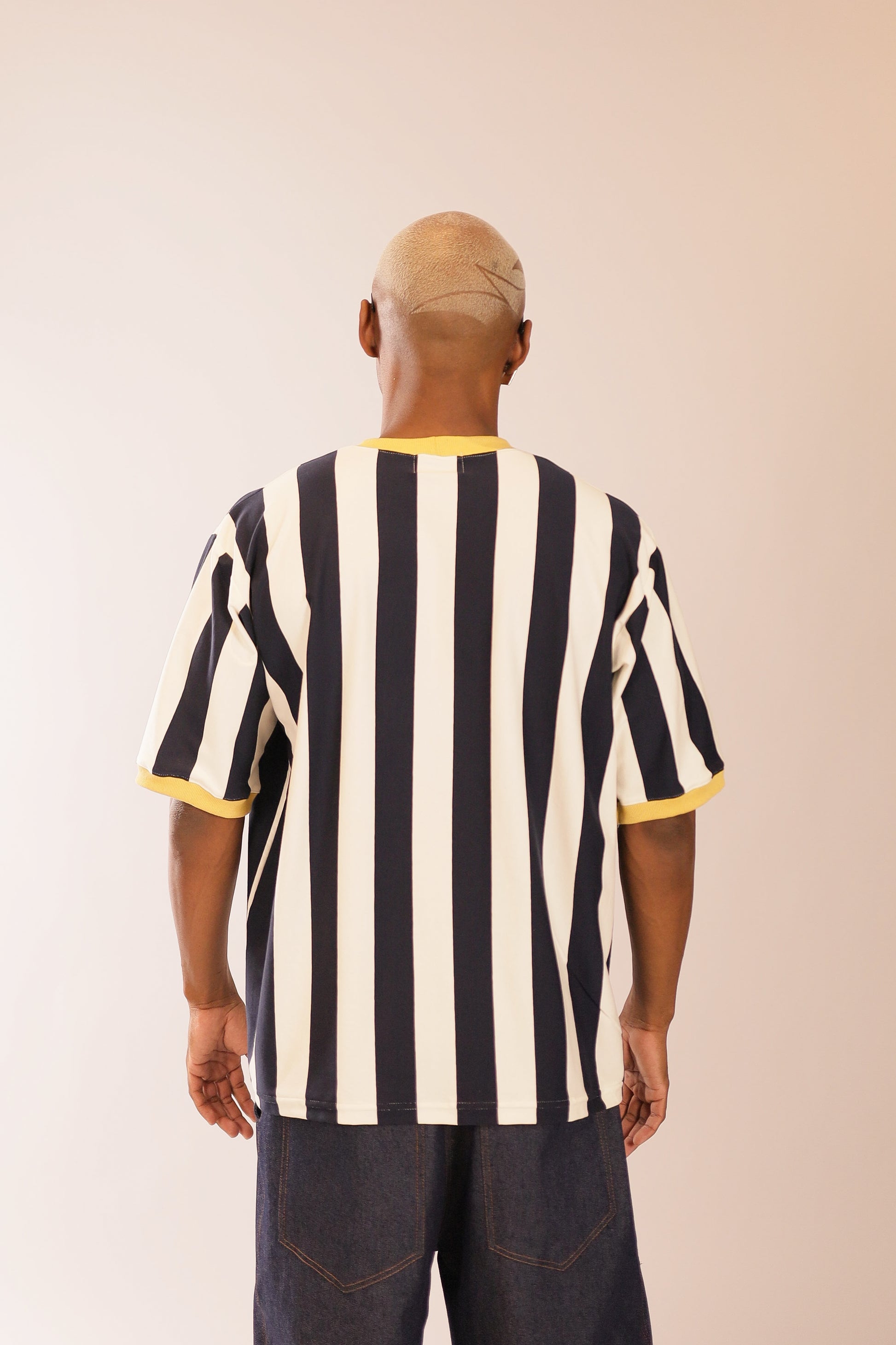 T-Shirt Over Vintage Listras Azul
