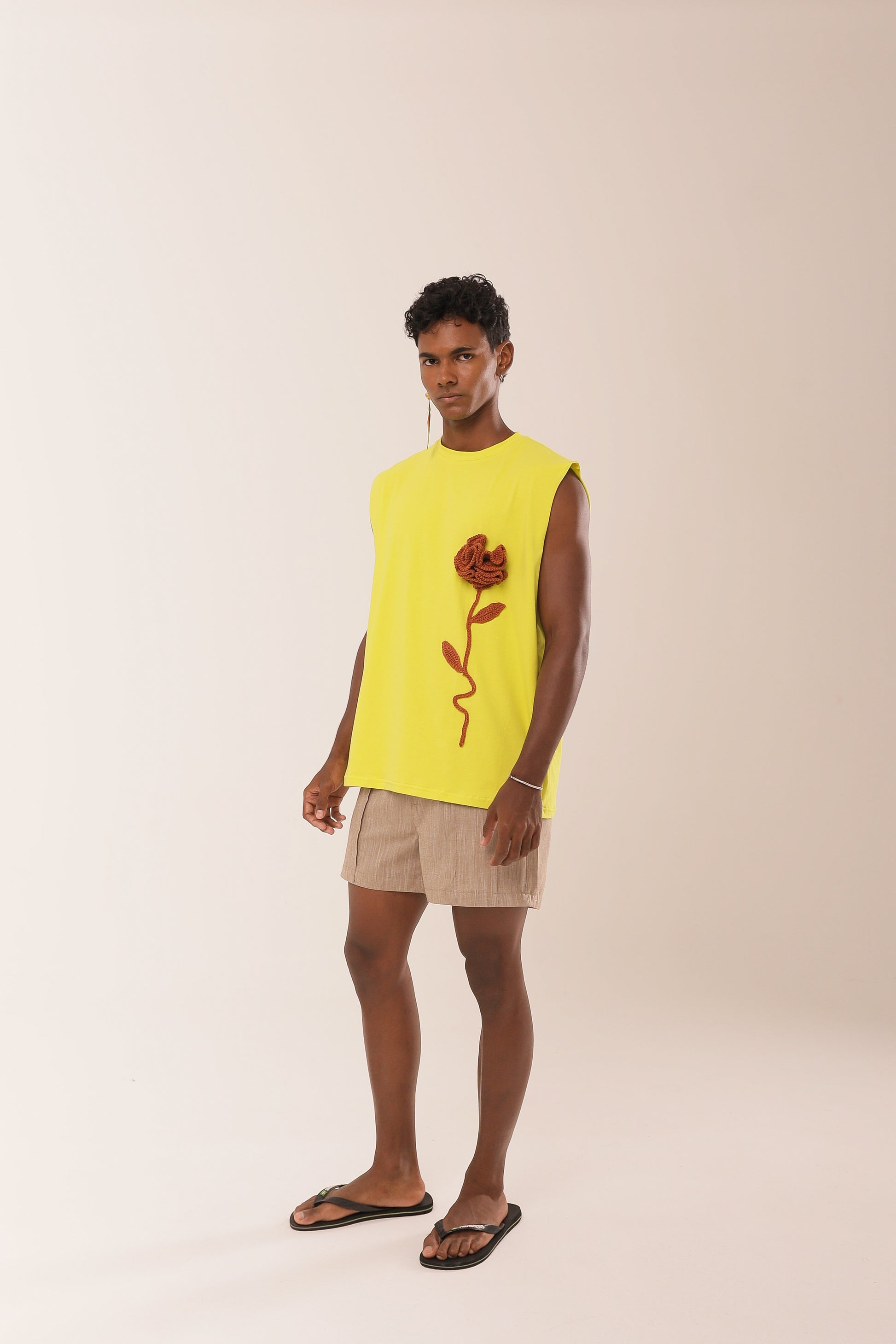 Regata Rosa Crochê Verde Lima