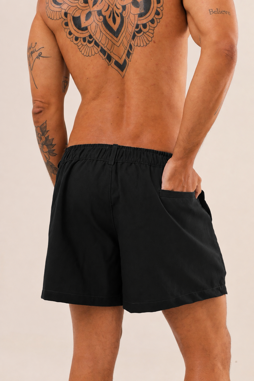 Short Linho Alfaiataria Listras