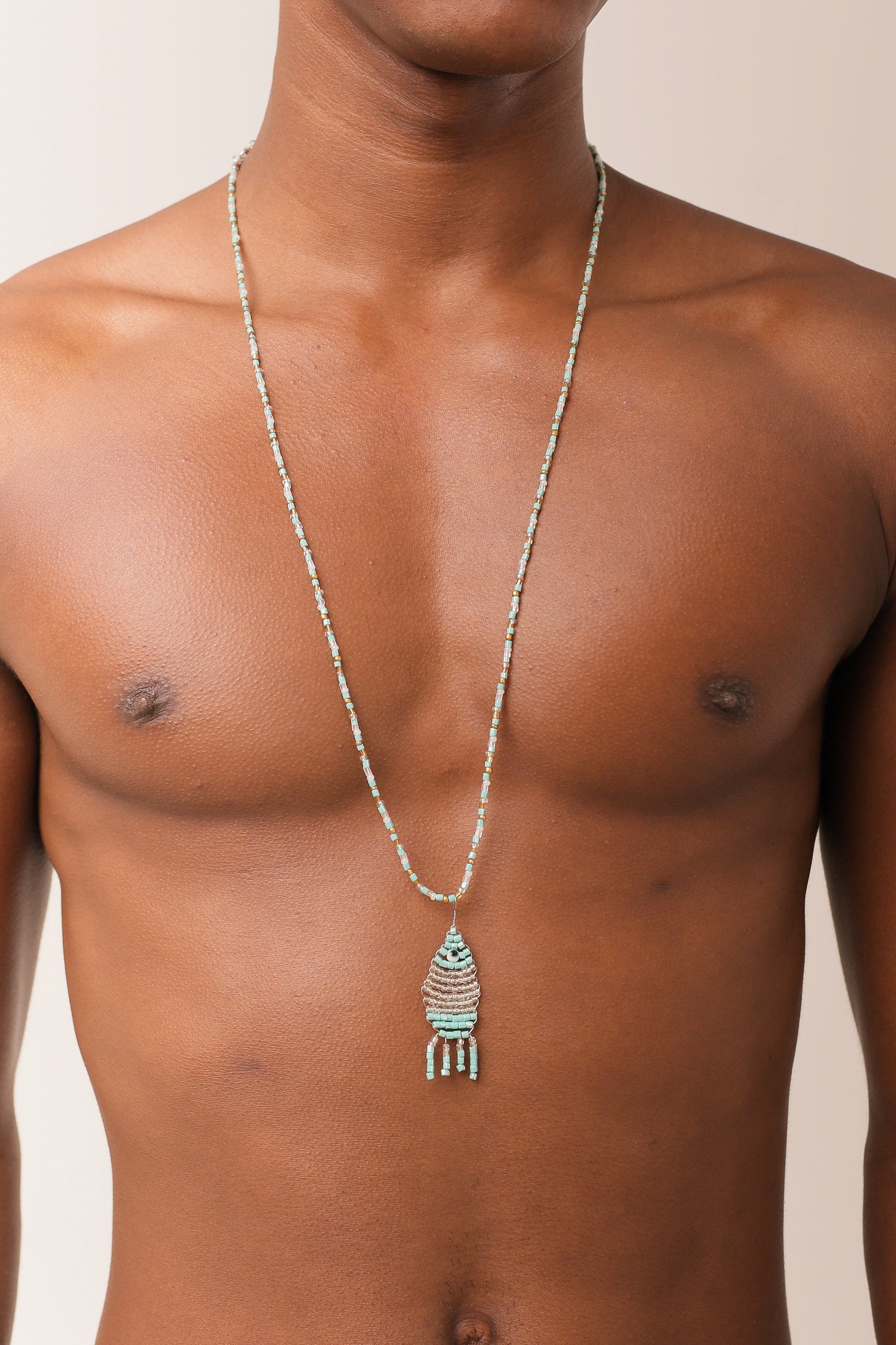 Colar Longo Peixe Turquesa