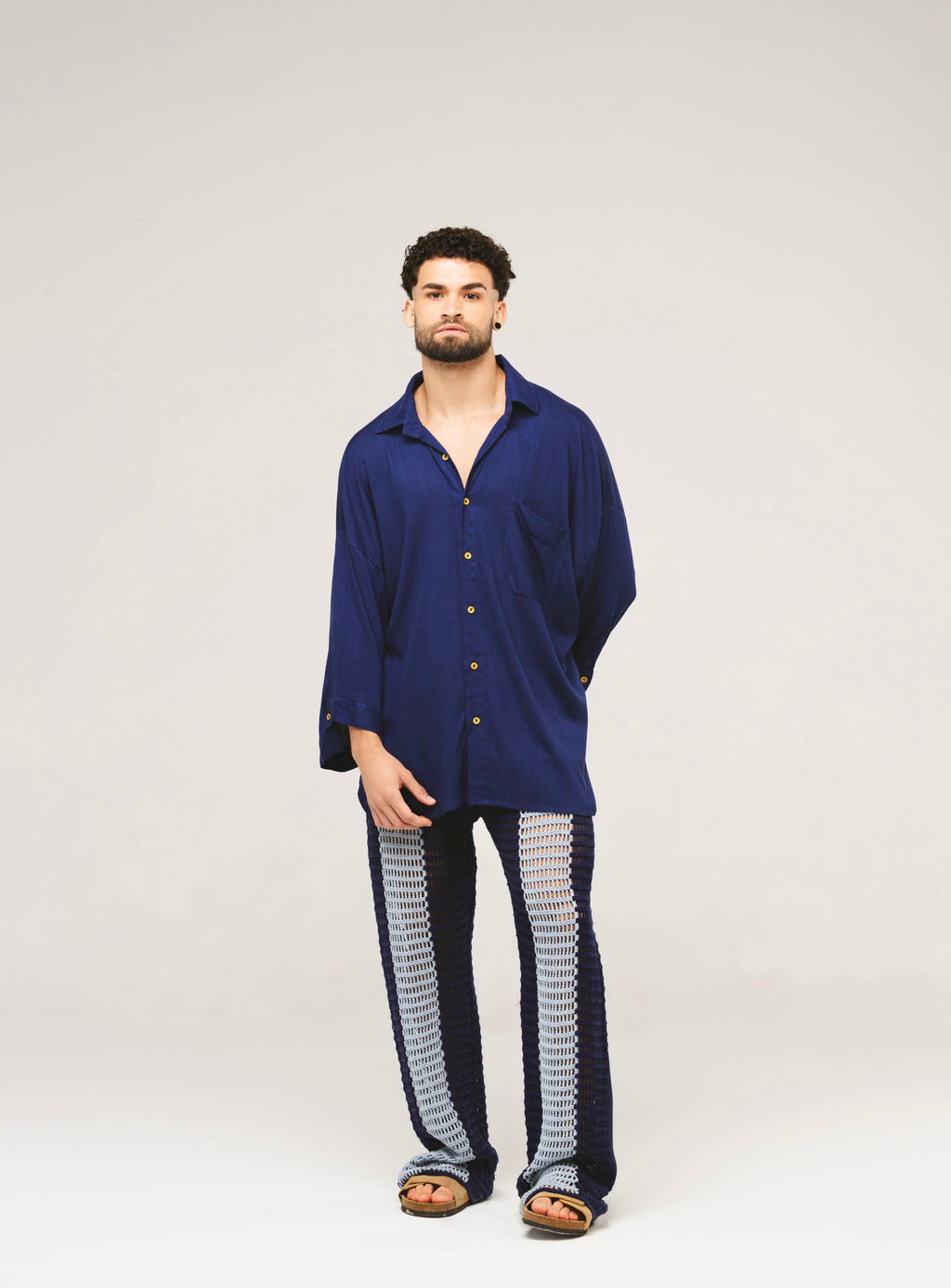 Camisa Oversized de Viscoseㅤㅤㅤㅤ