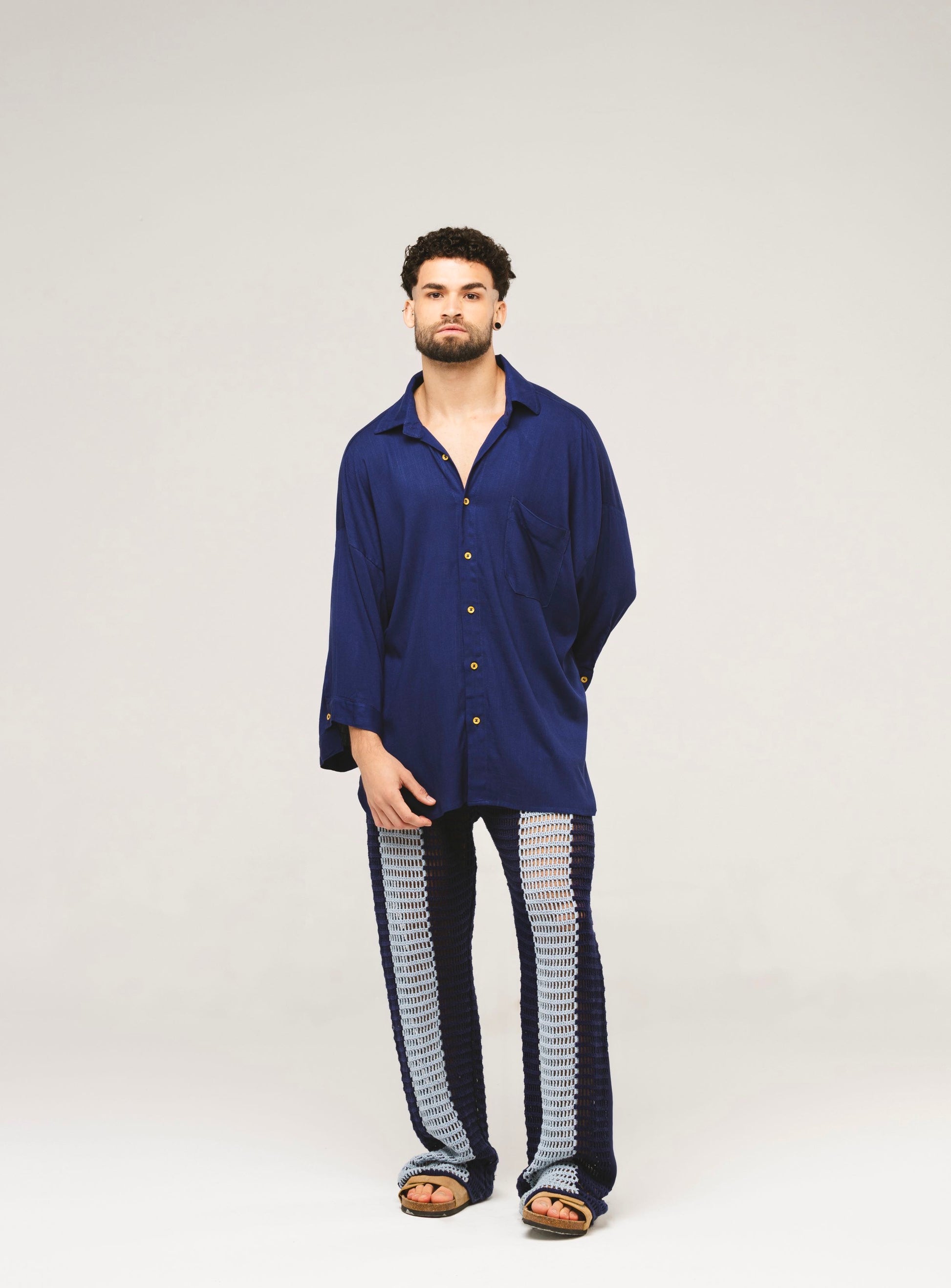 Camisa Oversized de Viscoseㅤㅤㅤㅤ