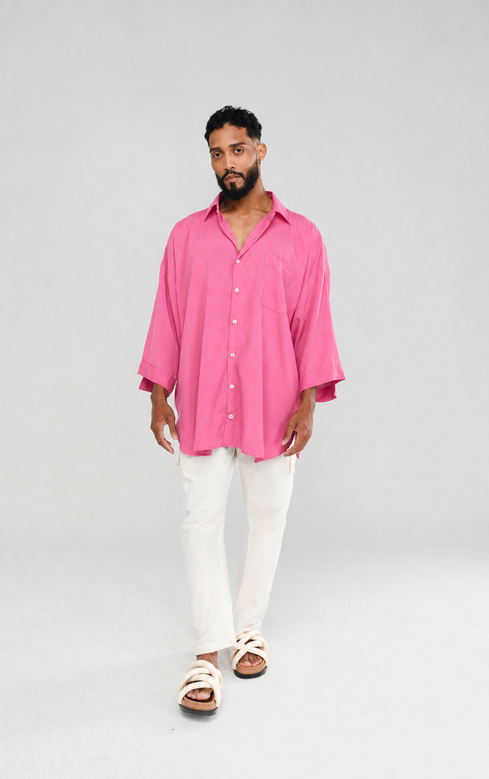 Camisa Oversized de Viscoseㅤㅤㅤㅤ
