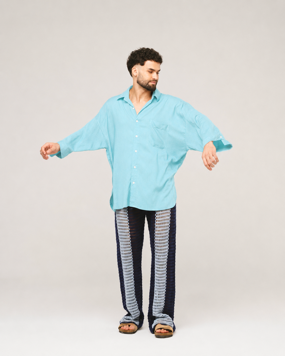 Camisa Oversized de Viscoseㅤㅤㅤㅤ