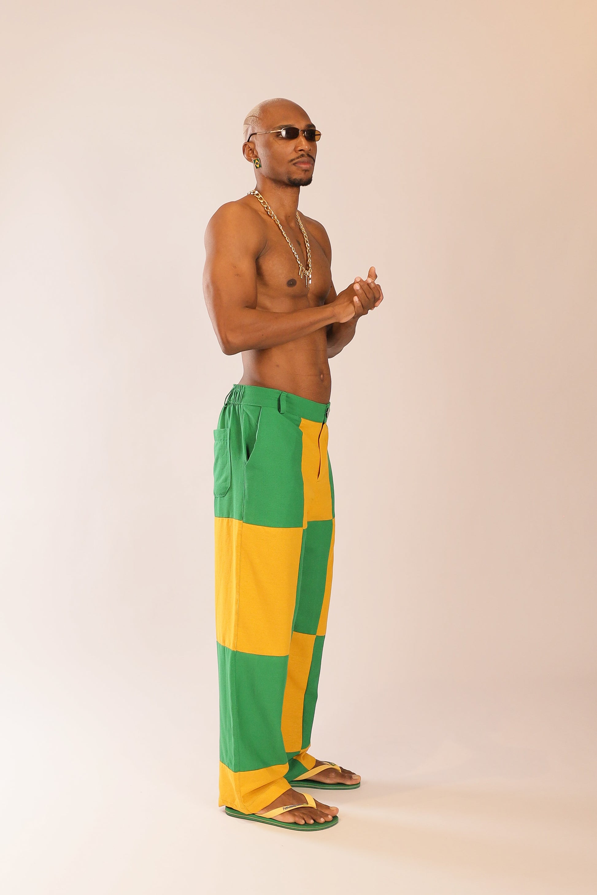 Calça Linho Mosaico Brasileiro