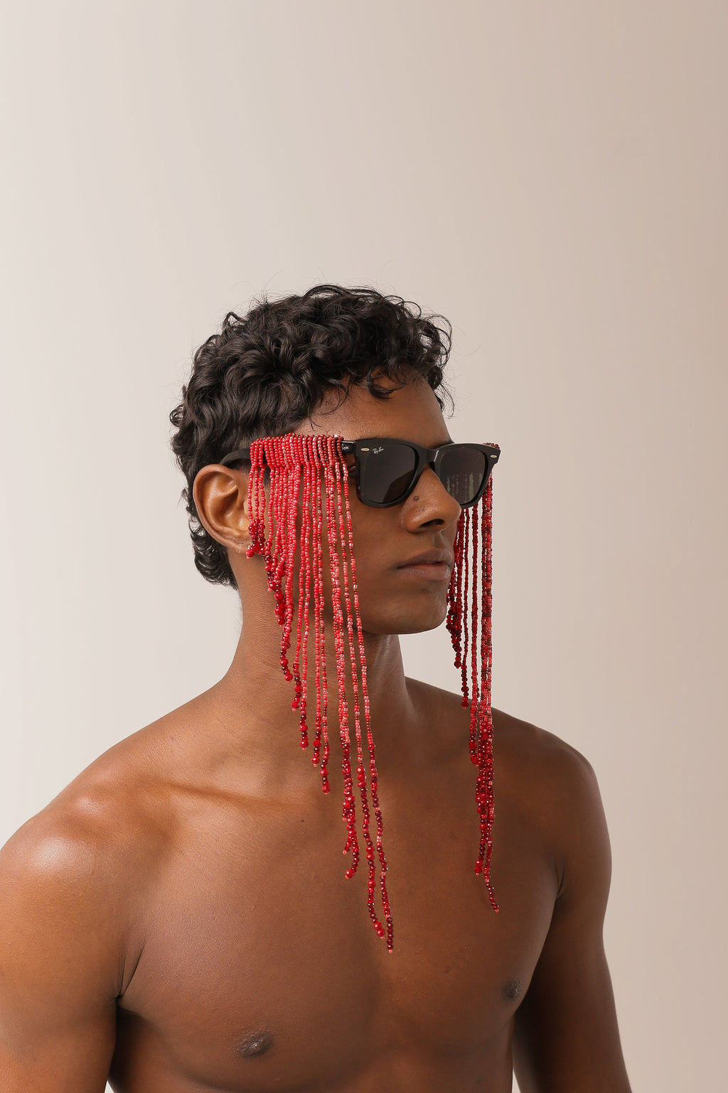 Luva de Óculos Franjas Vermelha