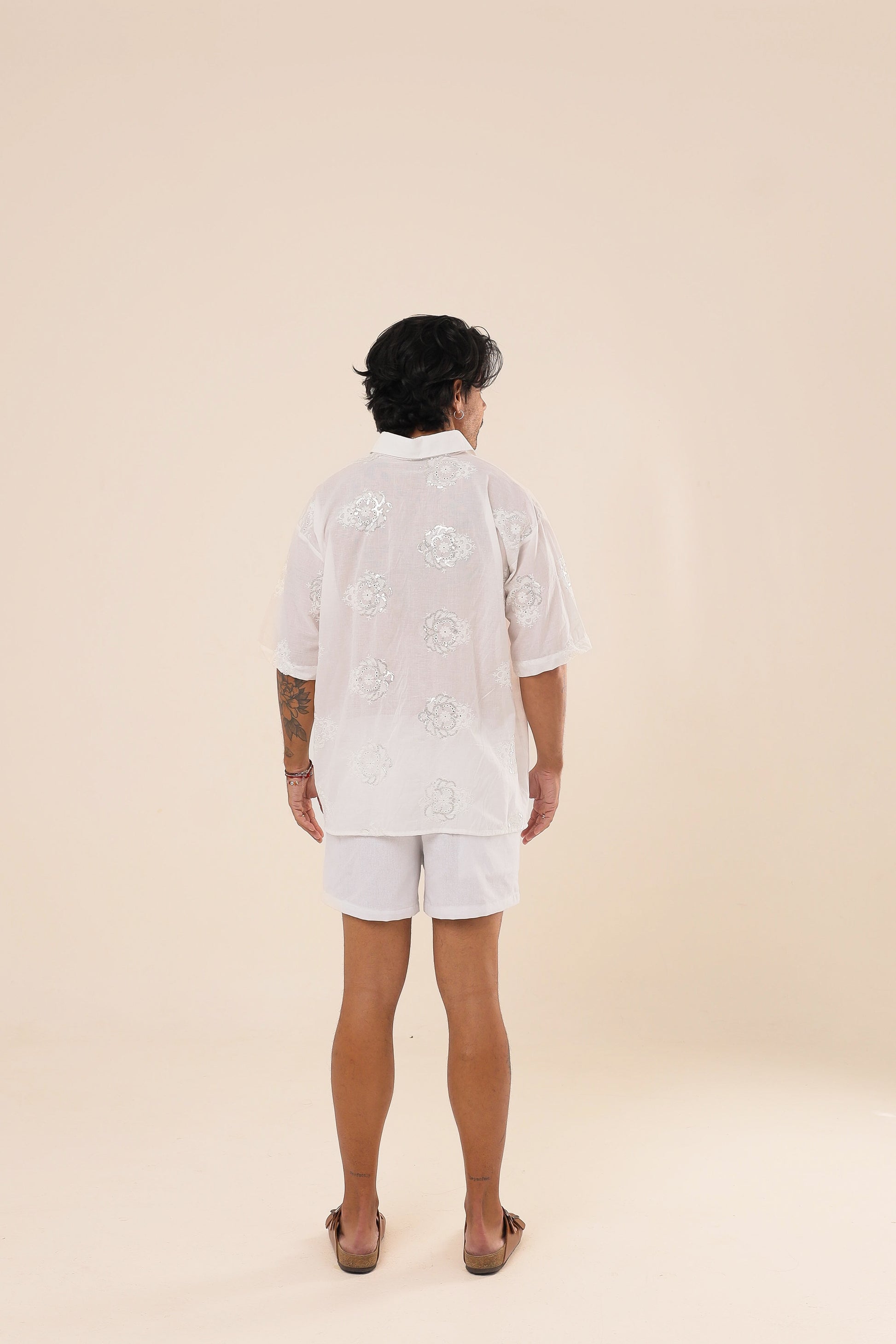 Camisa Bordado Paetê Branca