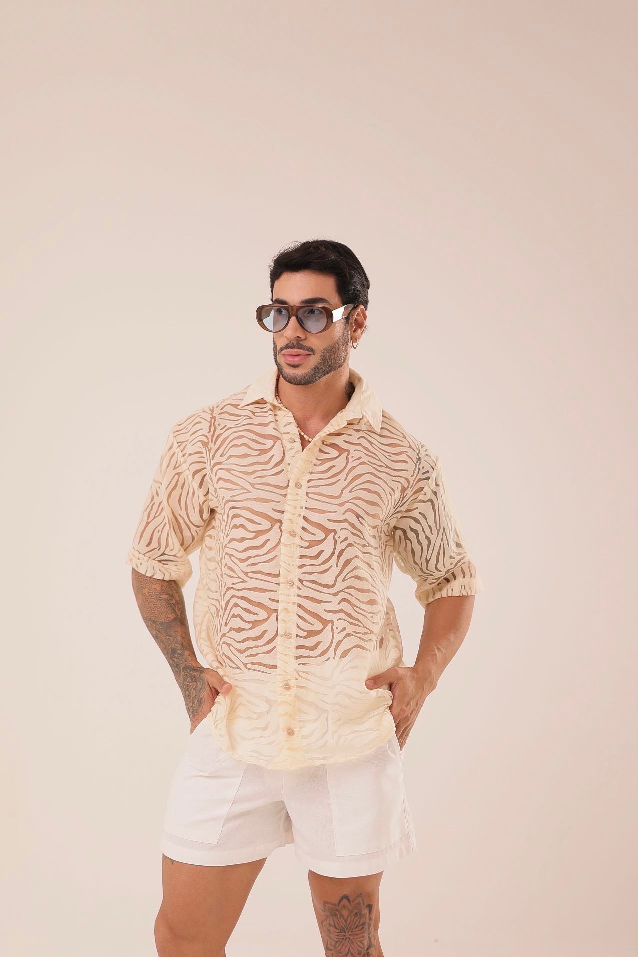 Camisa Textura Areia ㅤ ㅤㅤㅤㅤㅤㅤㅤㅤㅤㅤㅤ