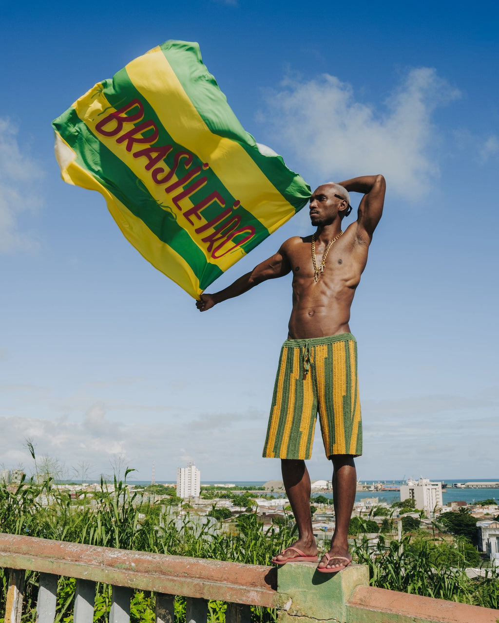 Bermuda Crochê Listras Brasil