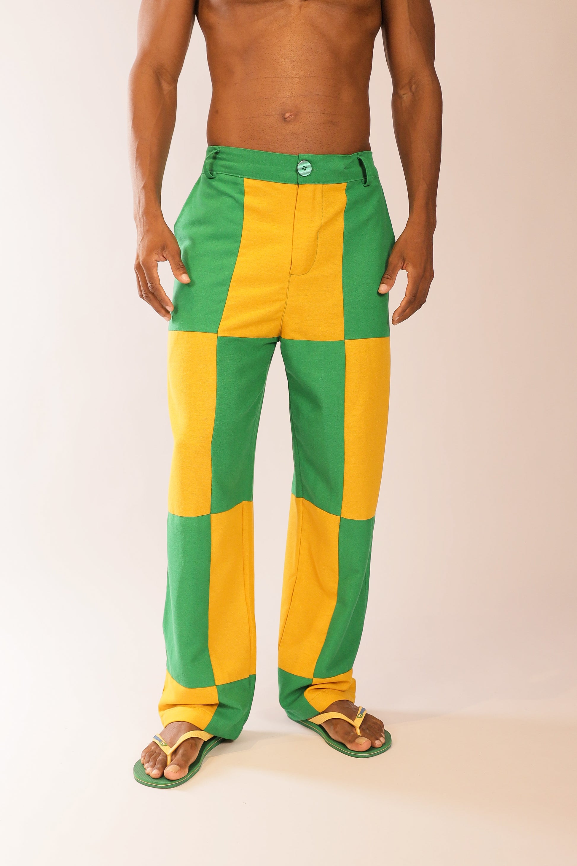 Calça Linho Mosaico Brasileiro