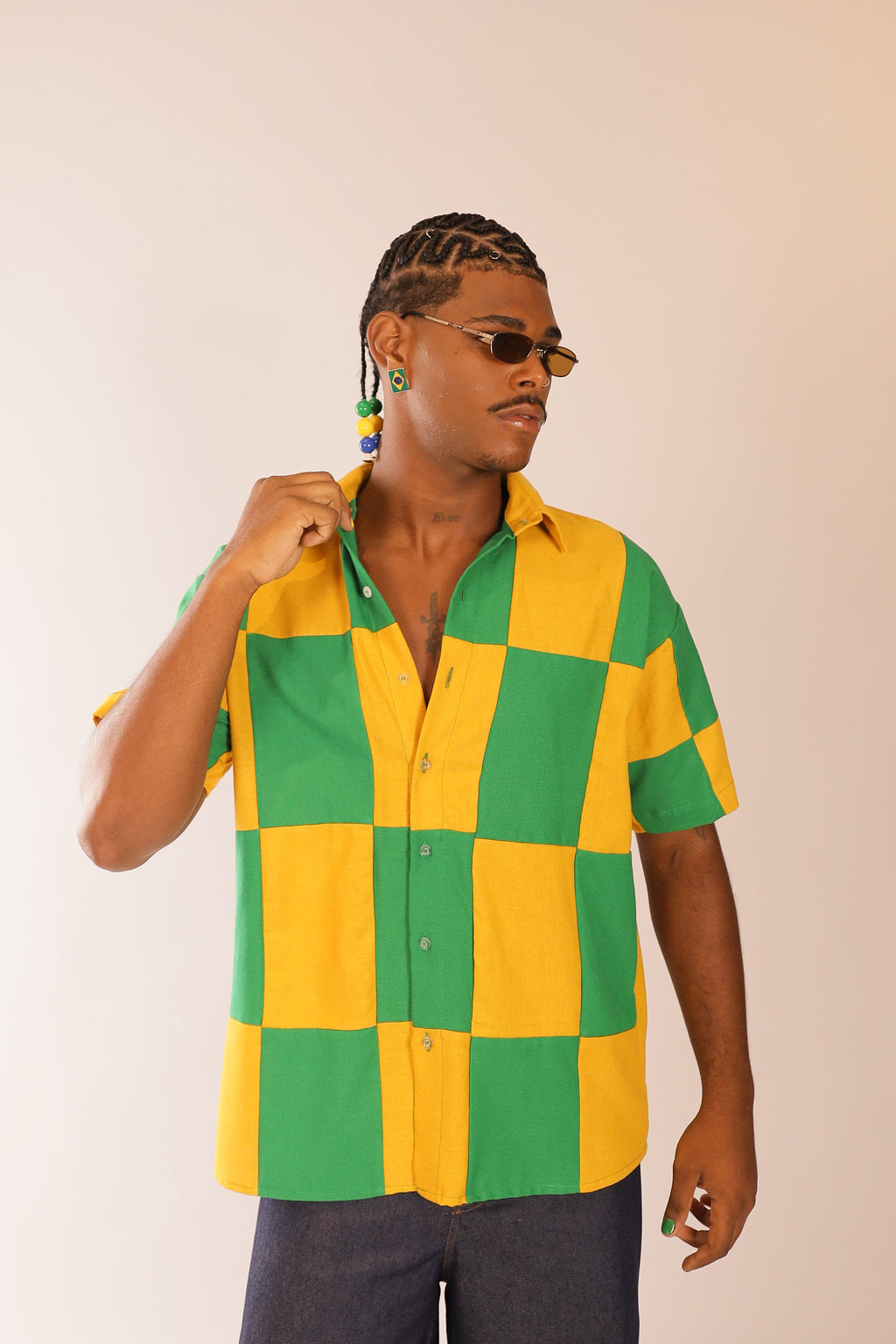 Camisa Linho Mosaico Brasileiro