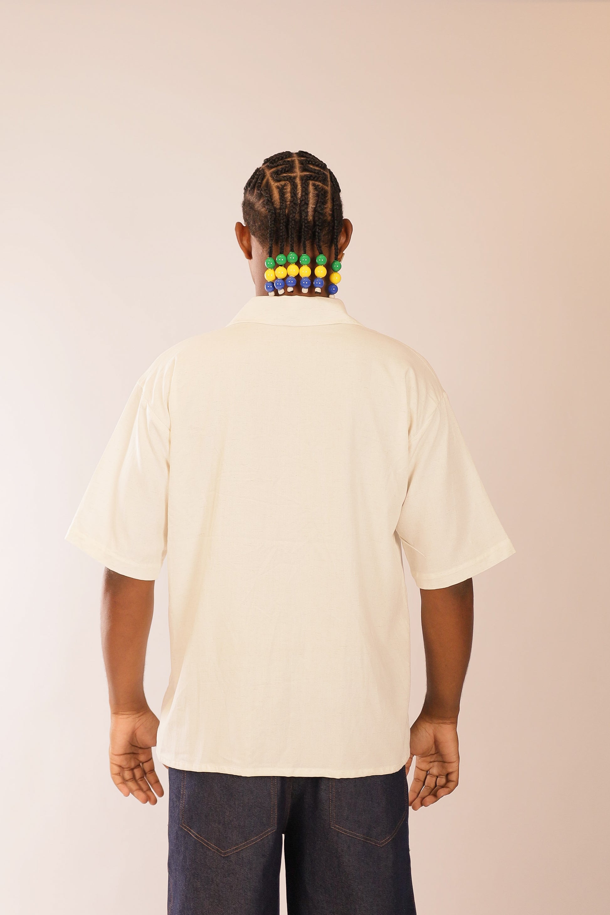 Camisa Linho Bandeira Crochê