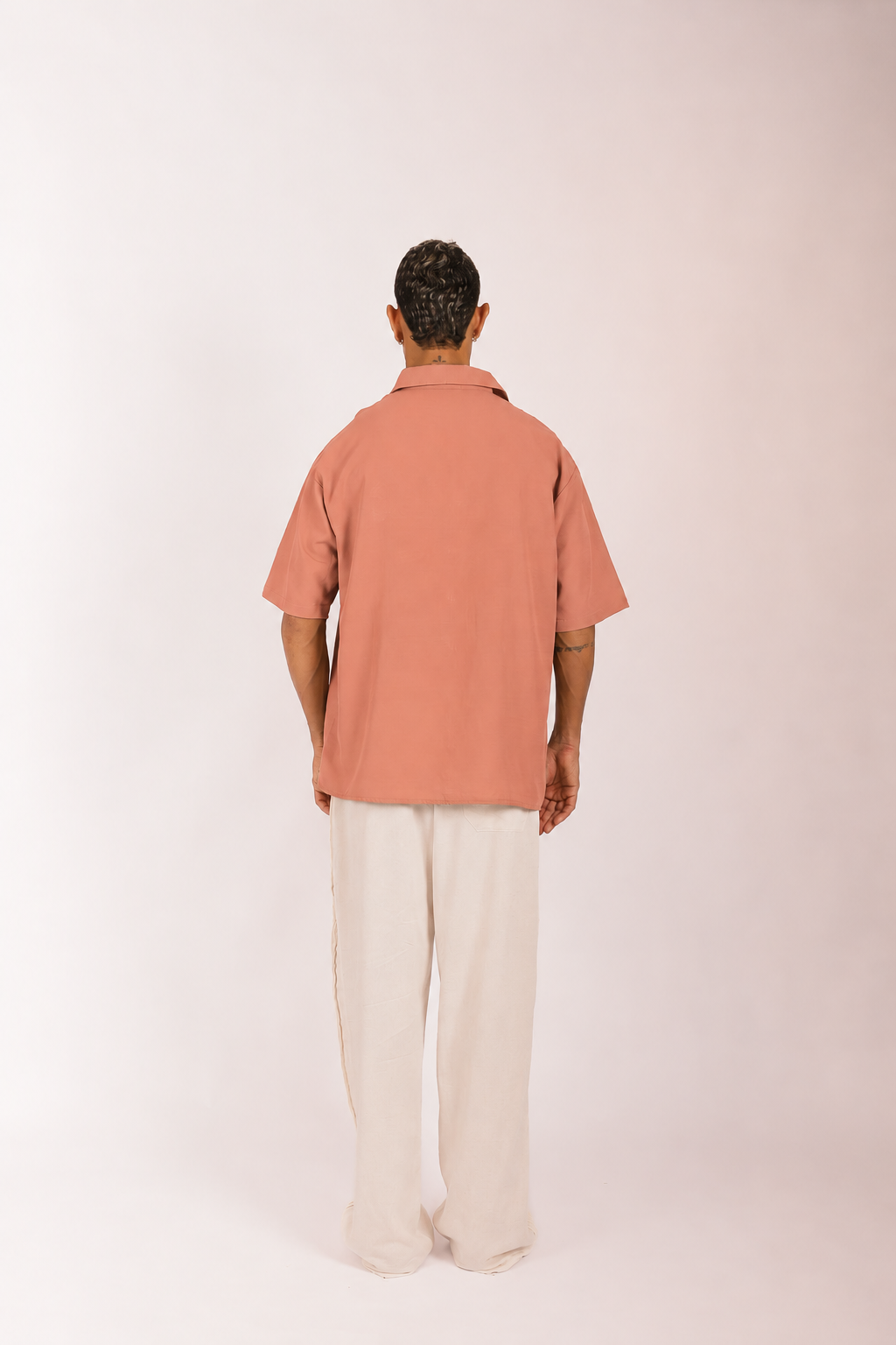 Camisa Flor de Gengibre Crochê Terracota