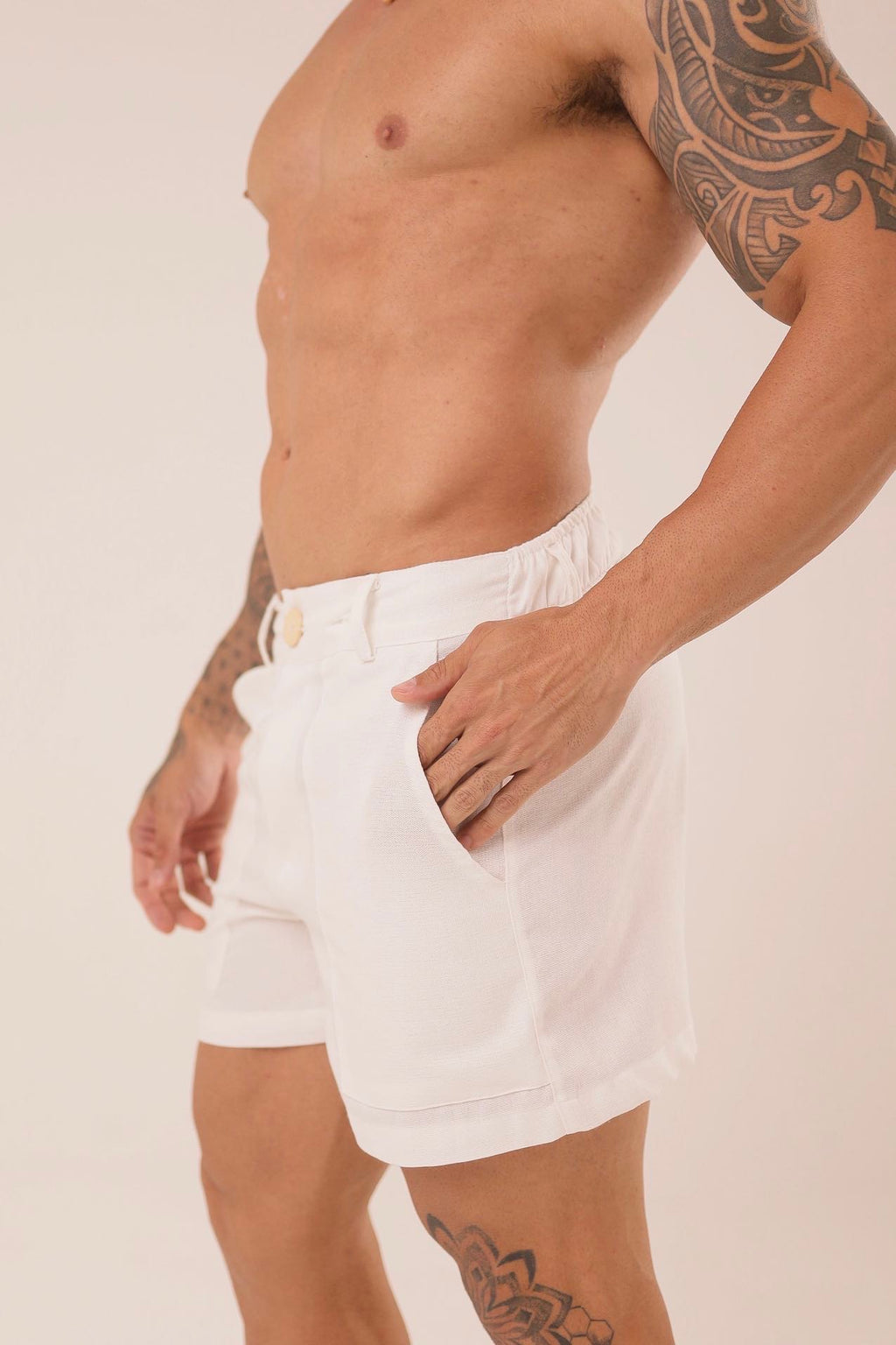 Short Linho Bolsão Brancoㅤ ㅤㅤㅤㅤㅤㅤㅤㅤㅤㅤㅤ