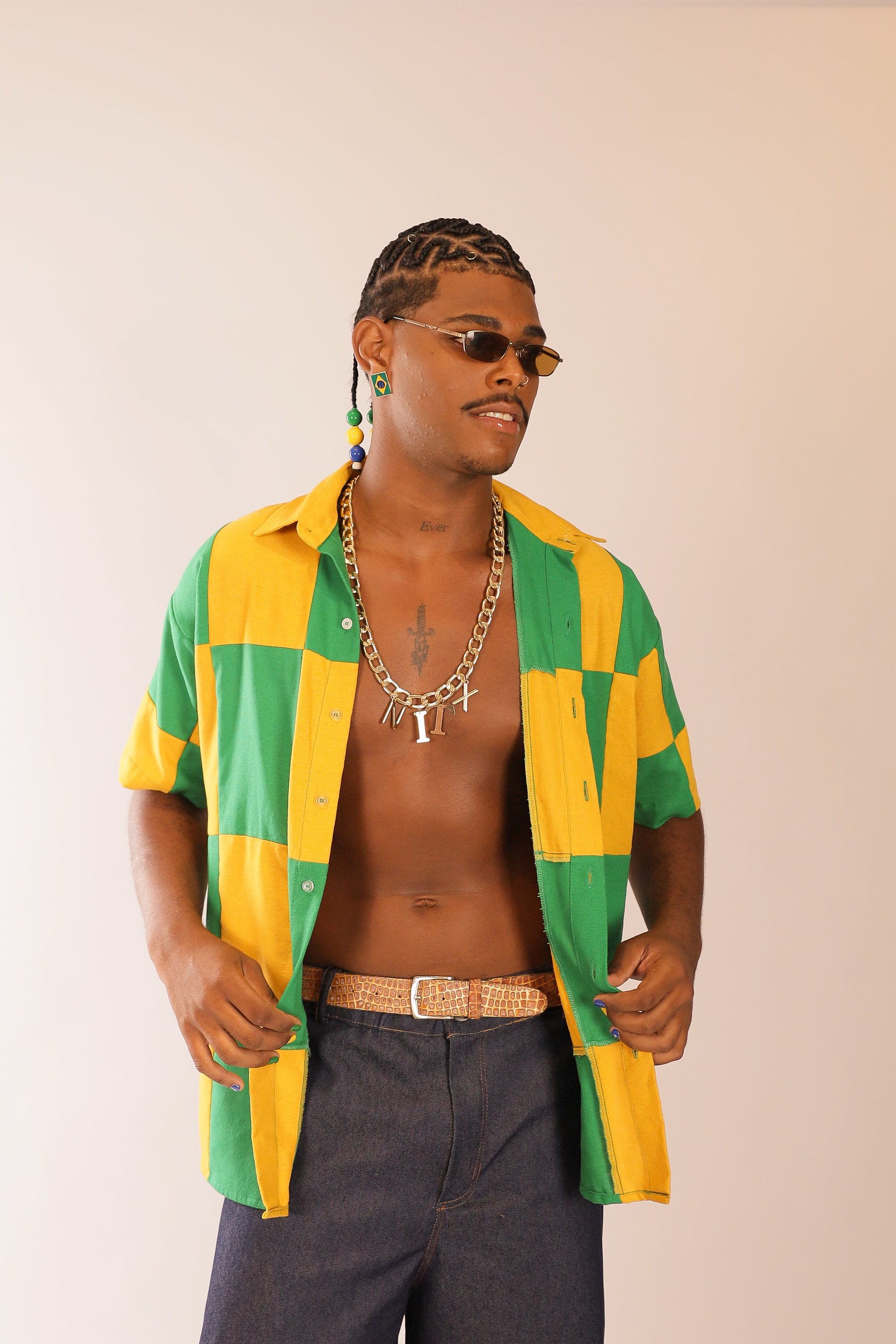 Camisa Linho Mosaico Brasileiro
