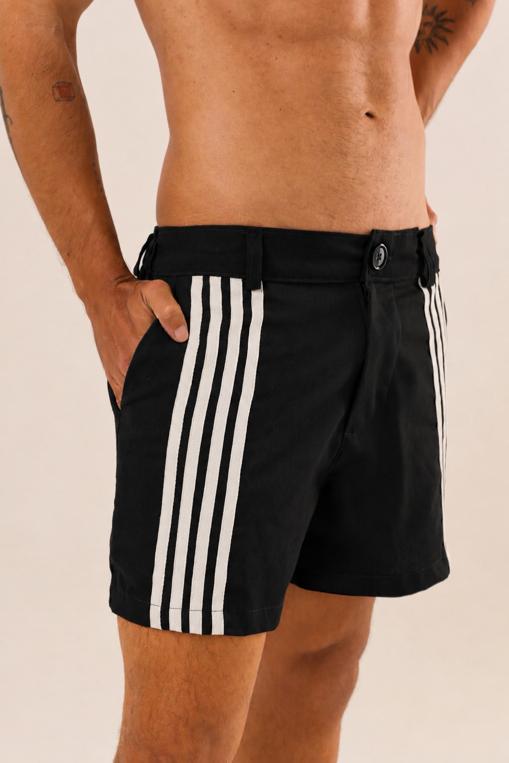 Short Linho Alfaiataria Listras