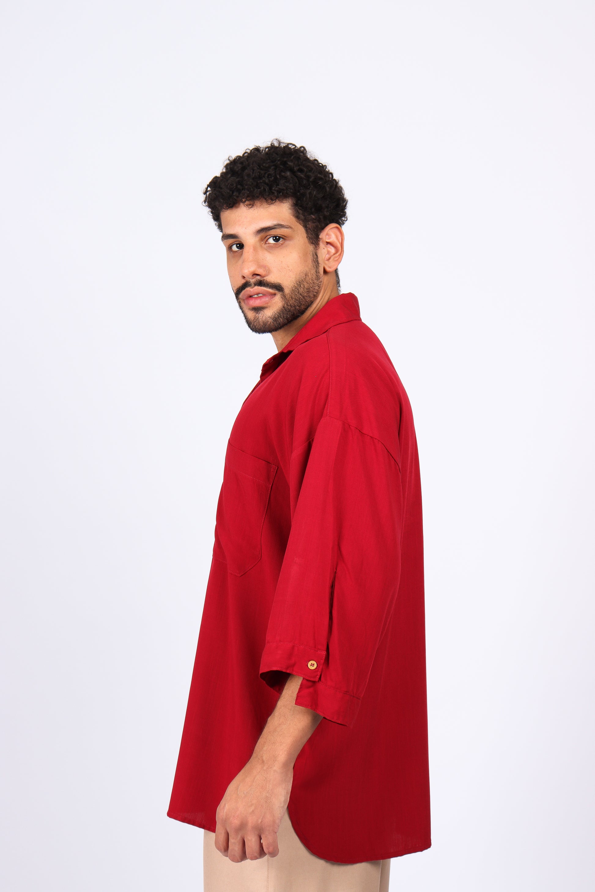 Camisa Oversized de Viscoseㅤㅤㅤㅤ