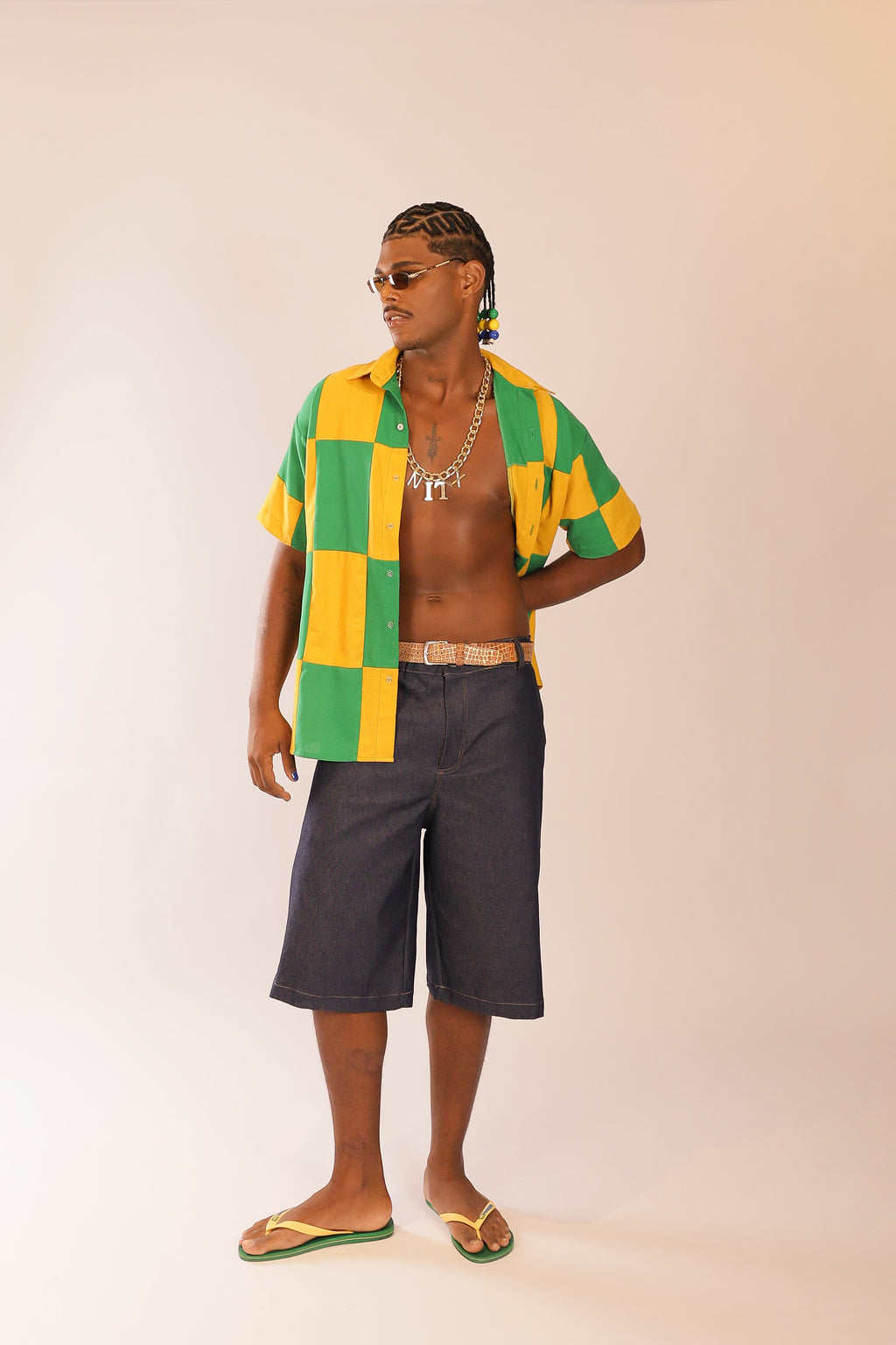 Camisa Linho Mosaico Brasileiro