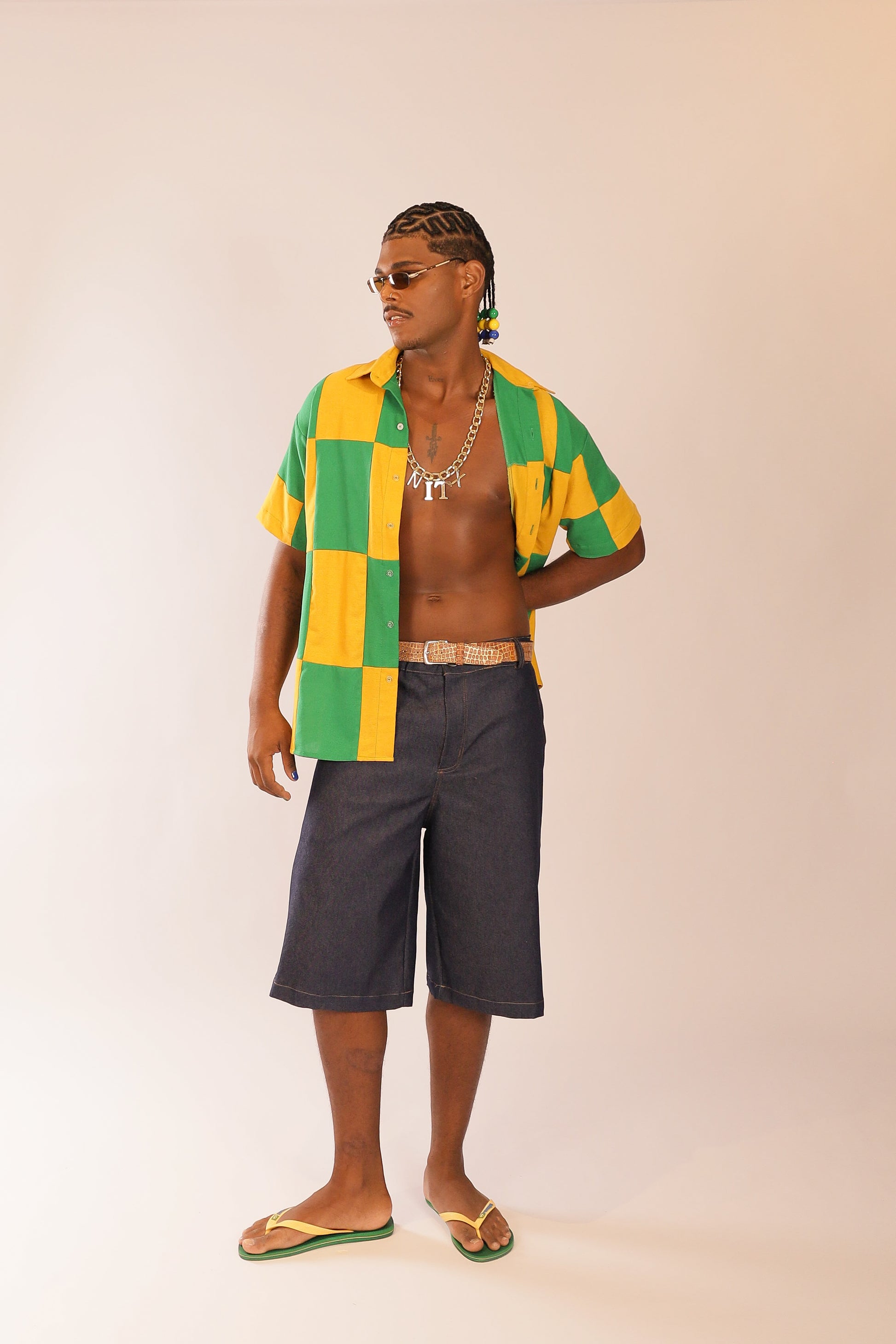Camisa Linho Mosaico Brasileiro