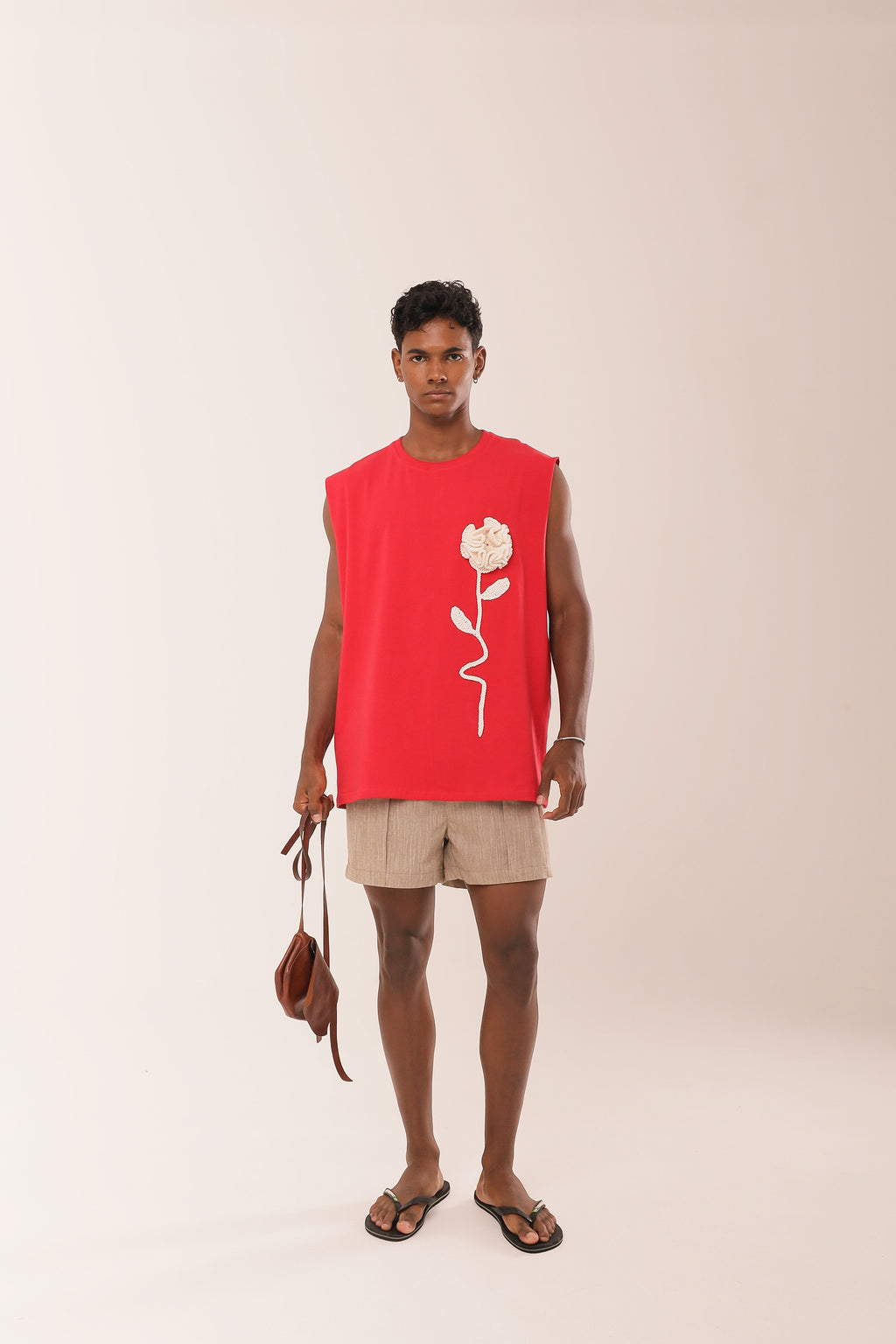 Short Linho Nervuras Areia