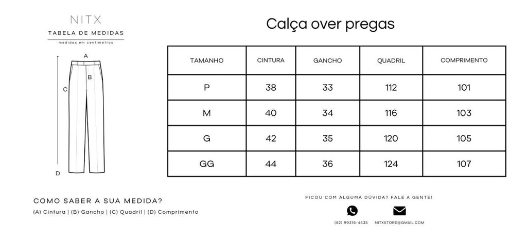 Calça Over Pregas Listras Azul Claro