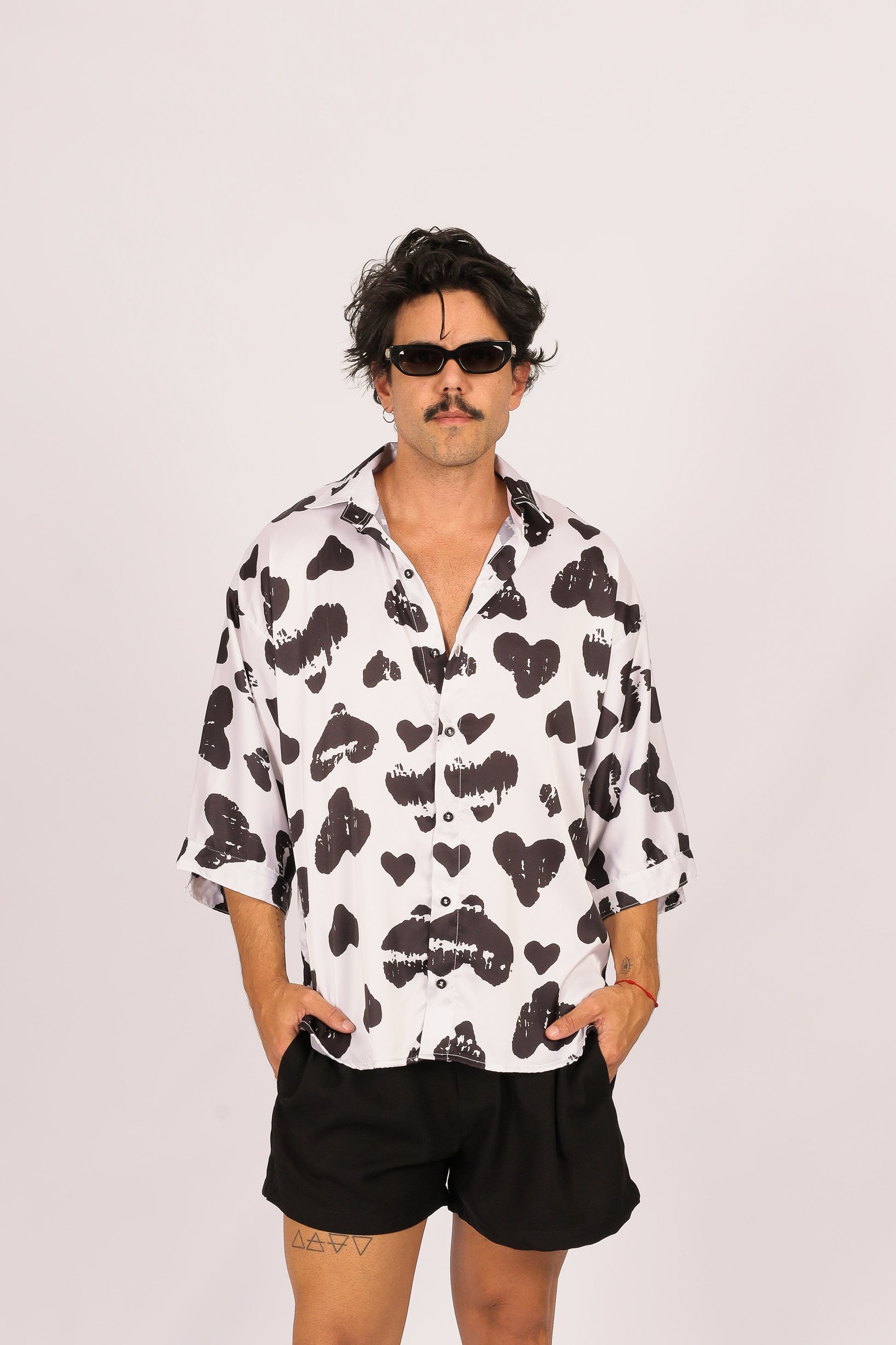Camisa Oversized Coração Off White