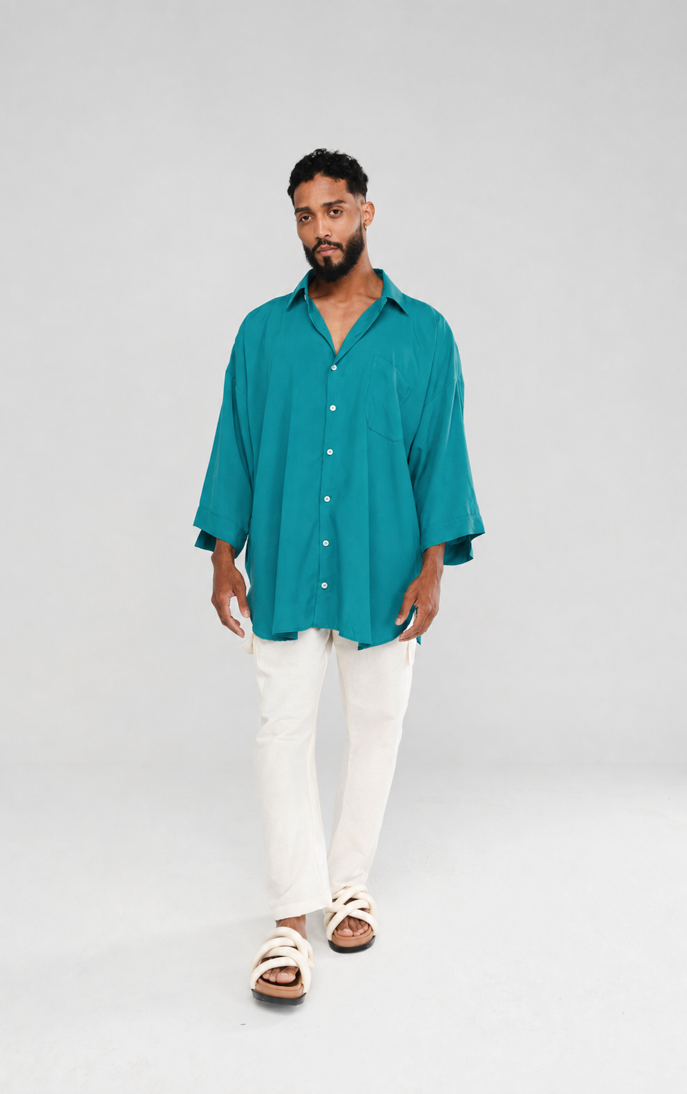 Camisa Oversized de Viscoseㅤㅤㅤㅤ