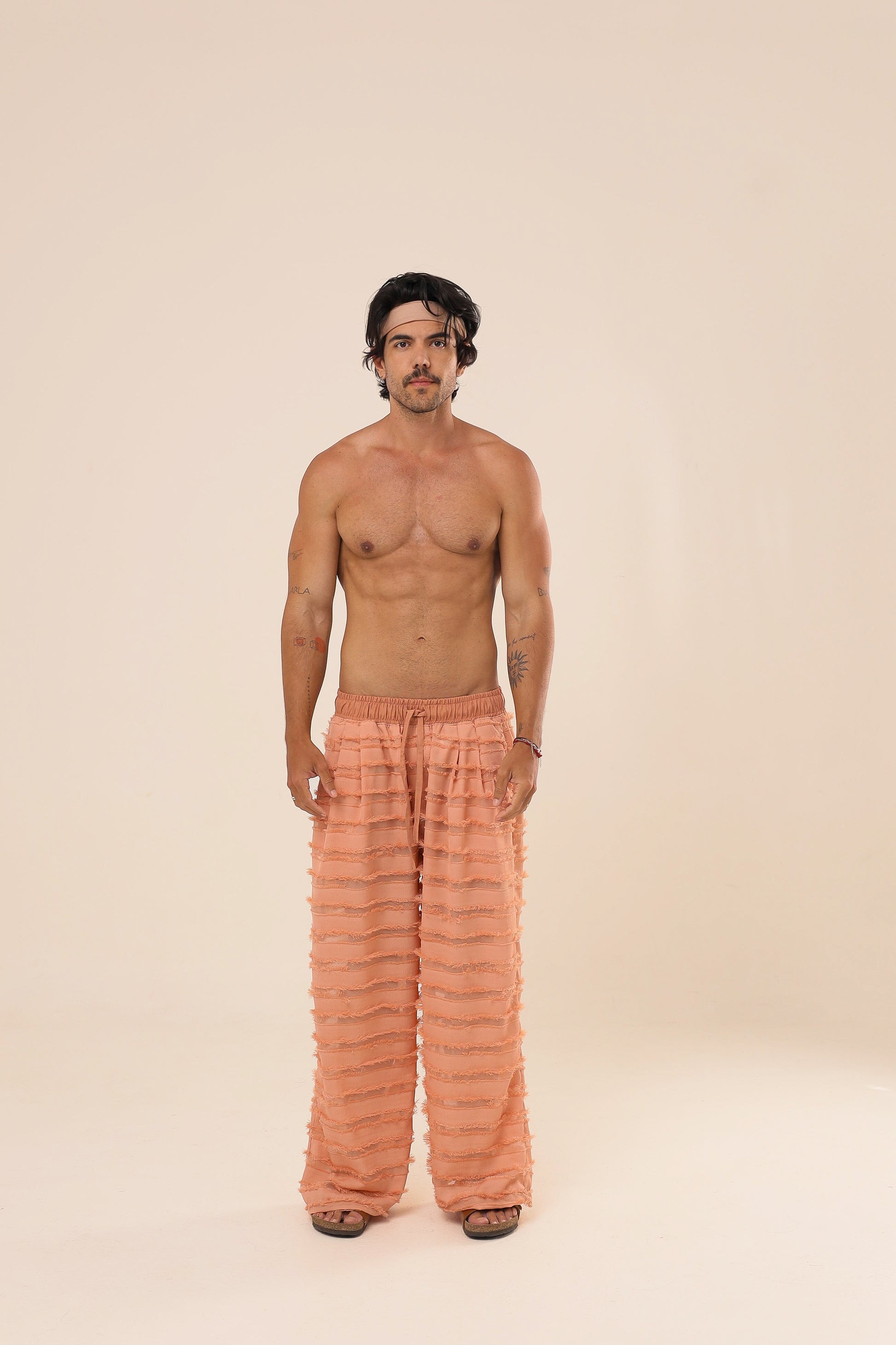 Camisa Ampla Textura Salmão