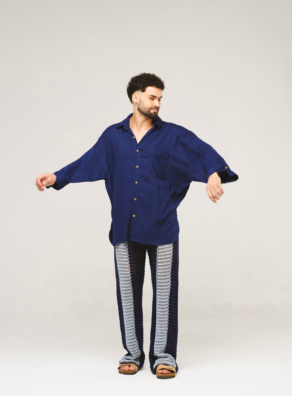 Camisa Oversized de Viscoseㅤㅤㅤㅤ