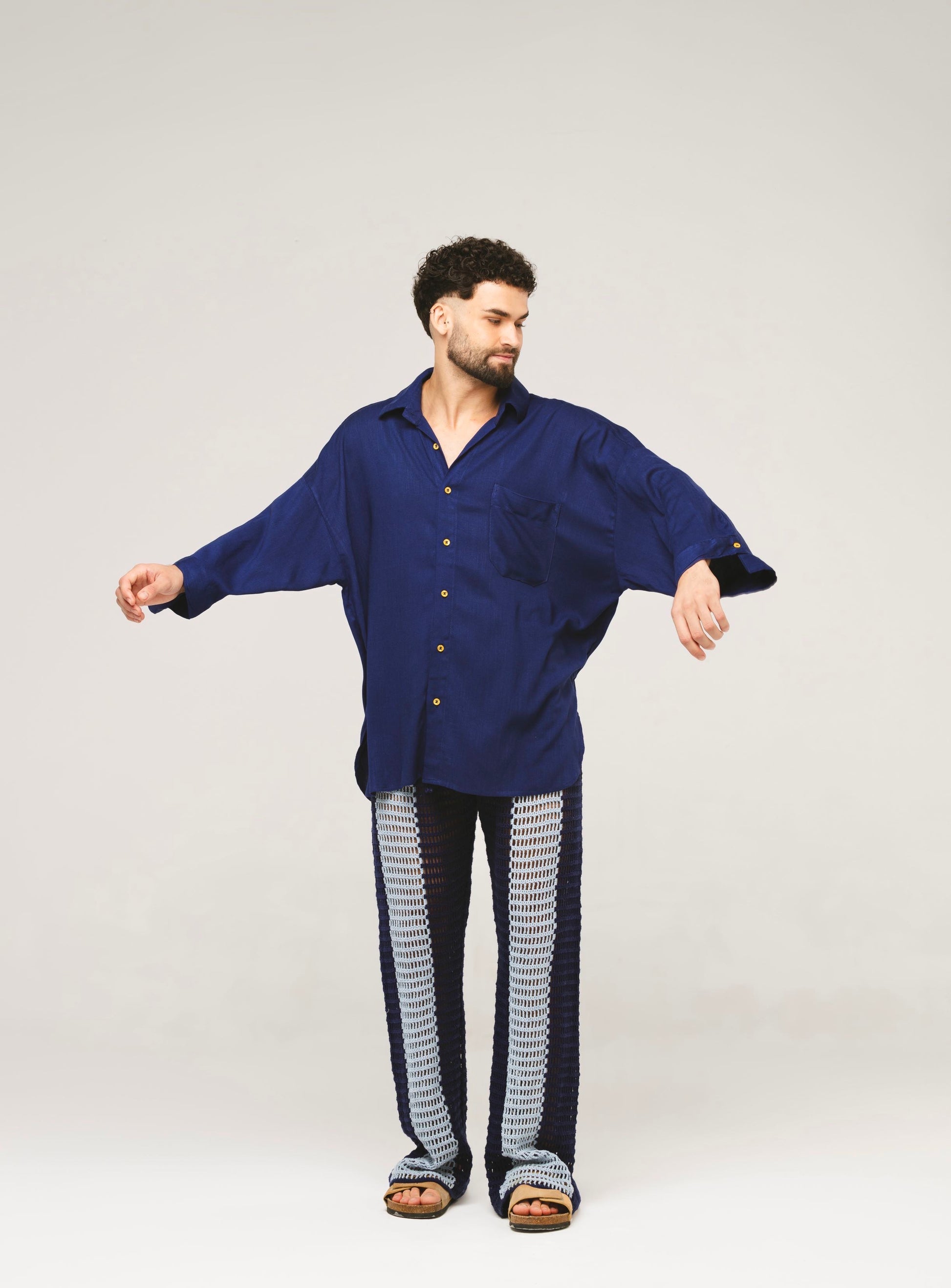 Camisa Oversized de Viscoseㅤㅤㅤㅤ