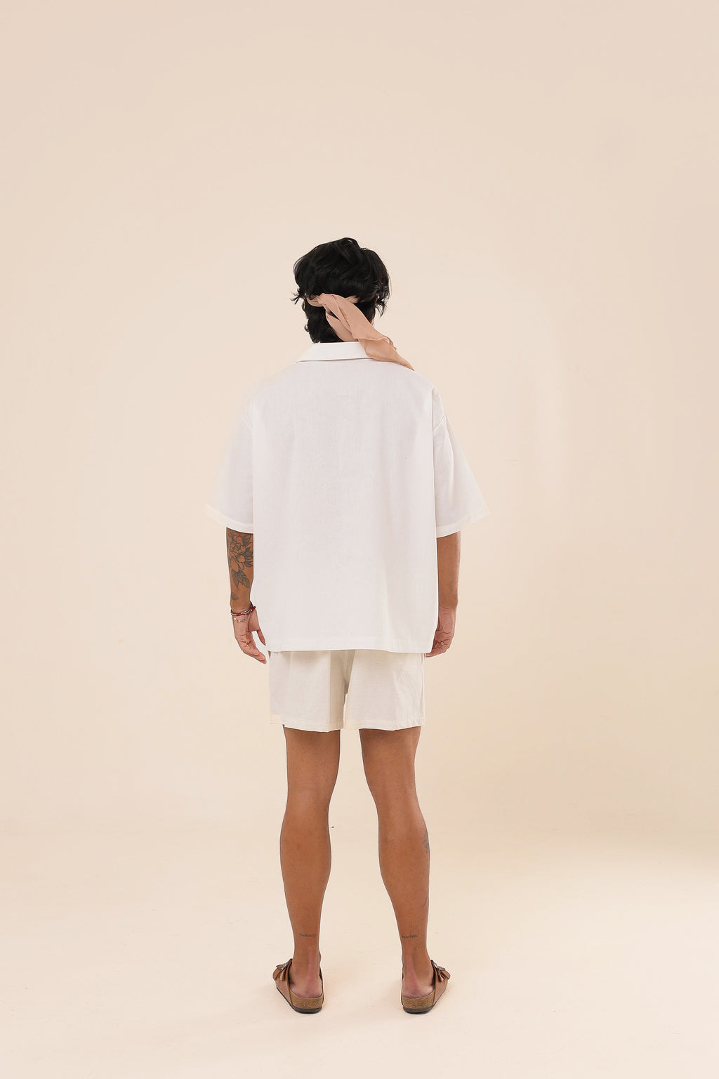 Camisa Linho Botões Off White