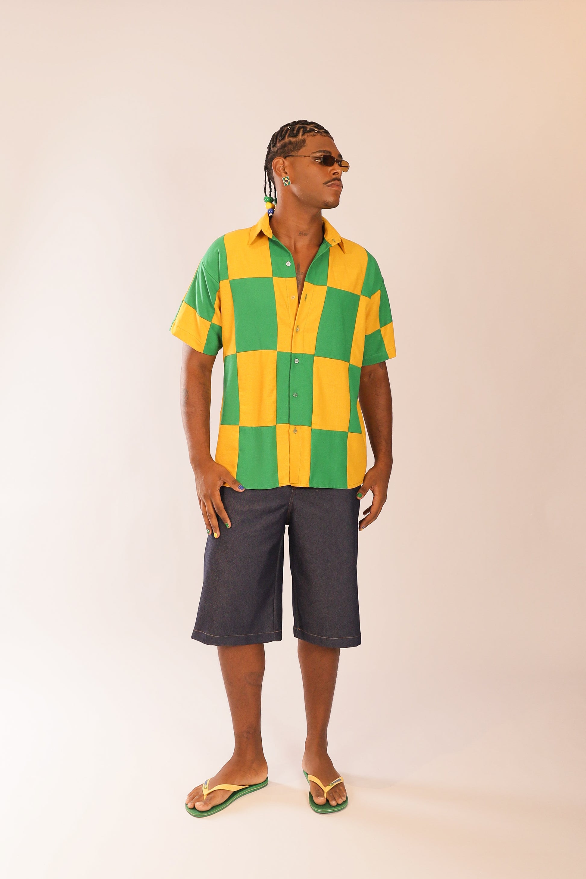 Camisa Linho Mosaico Brasileiro