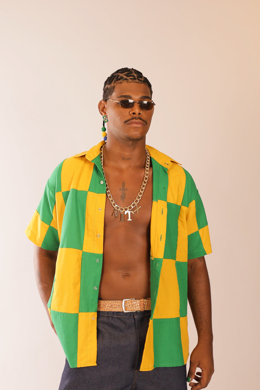 Camisa Linho Mosaico Brasileiro