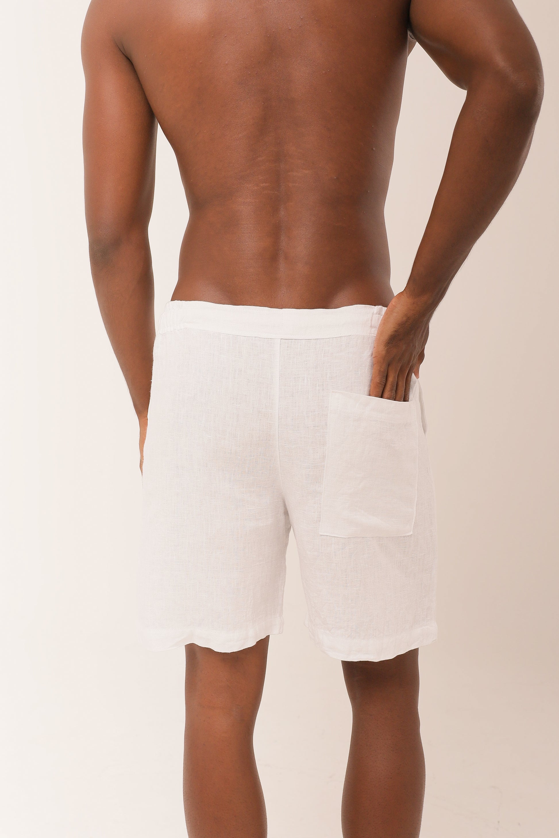 Short 100% Linho Off White
