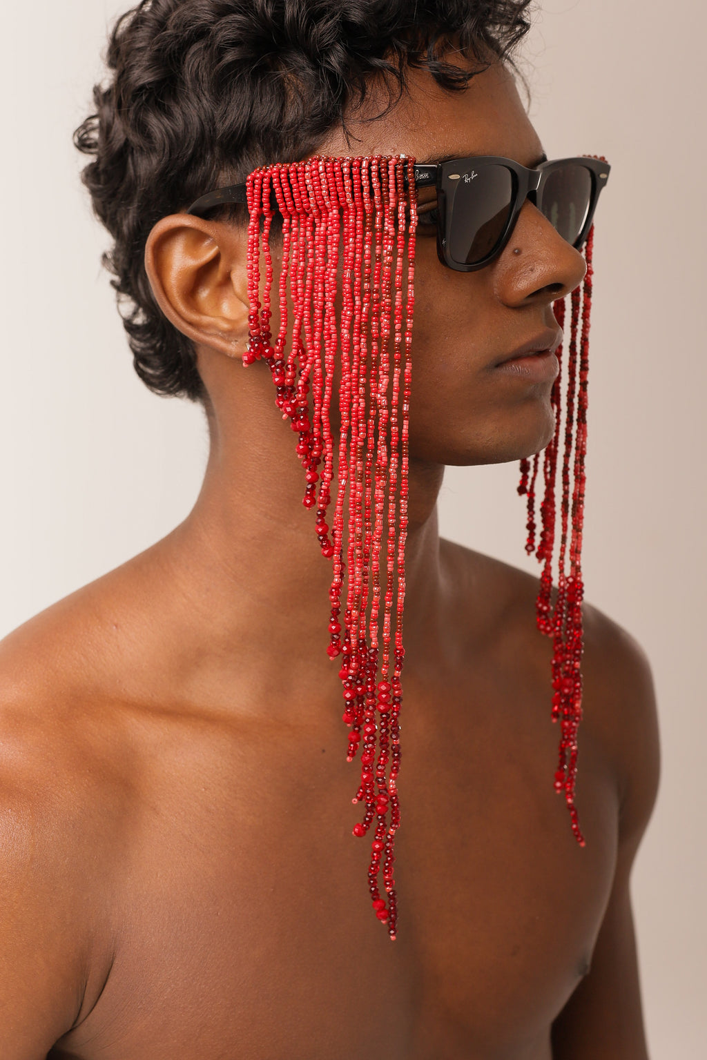 Luva de Óculos Franjas Vermelha