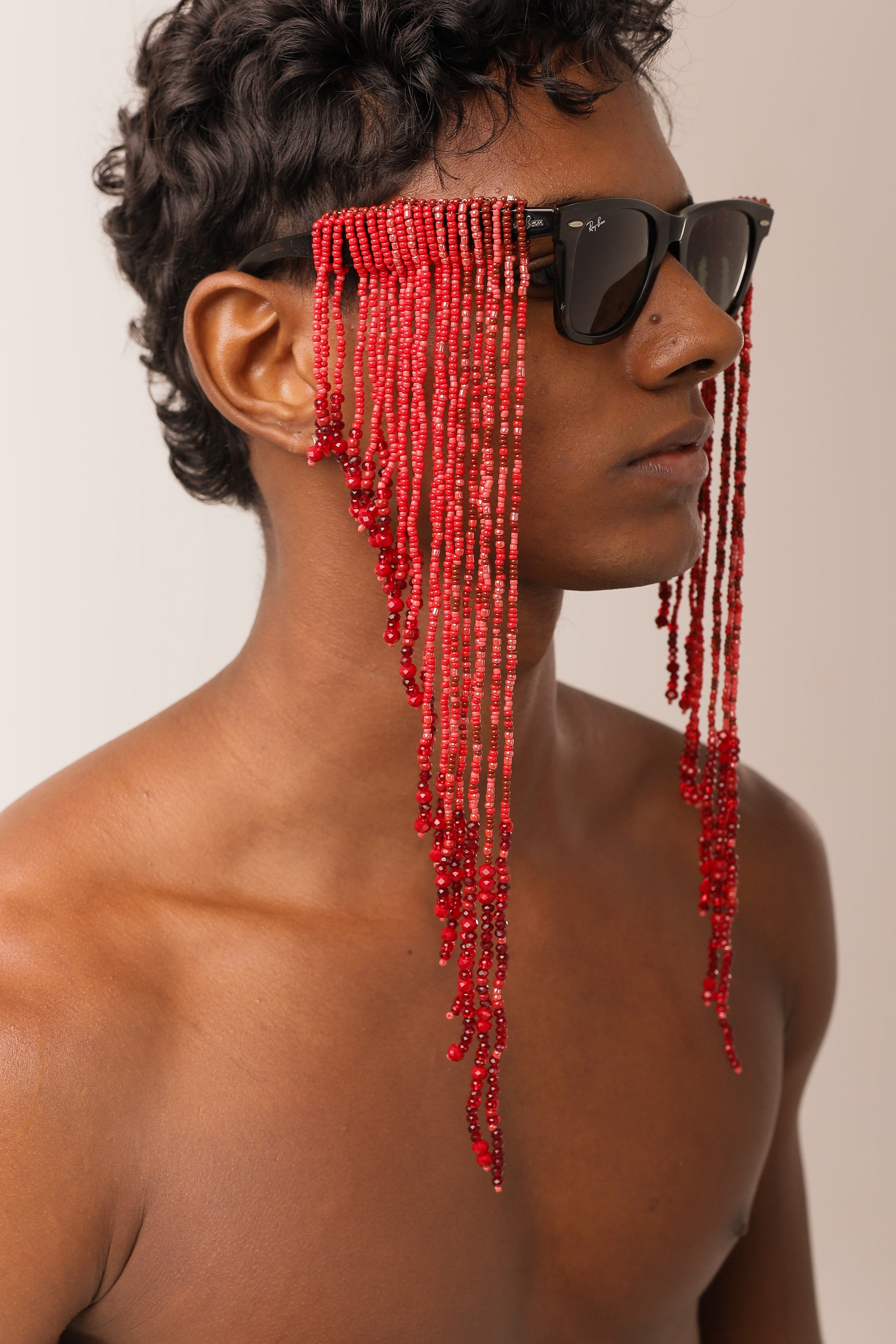 Luva de Óculos Franjas Vermelha