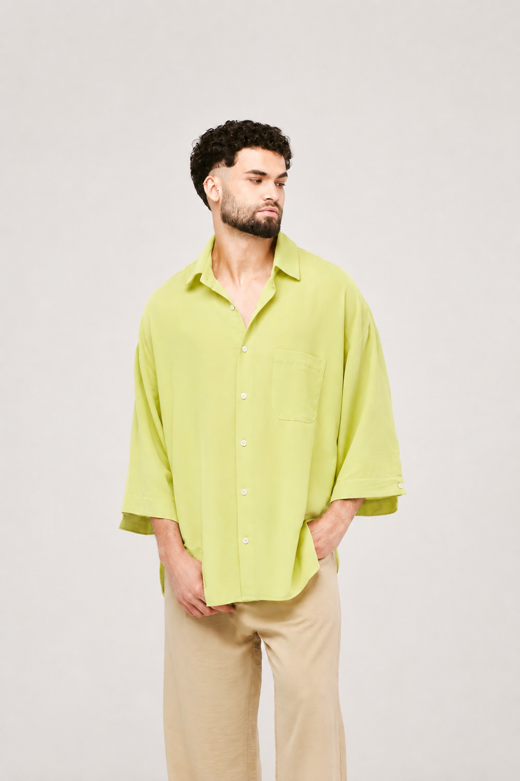 Camisa Oversized de Viscoseㅤㅤㅤㅤ