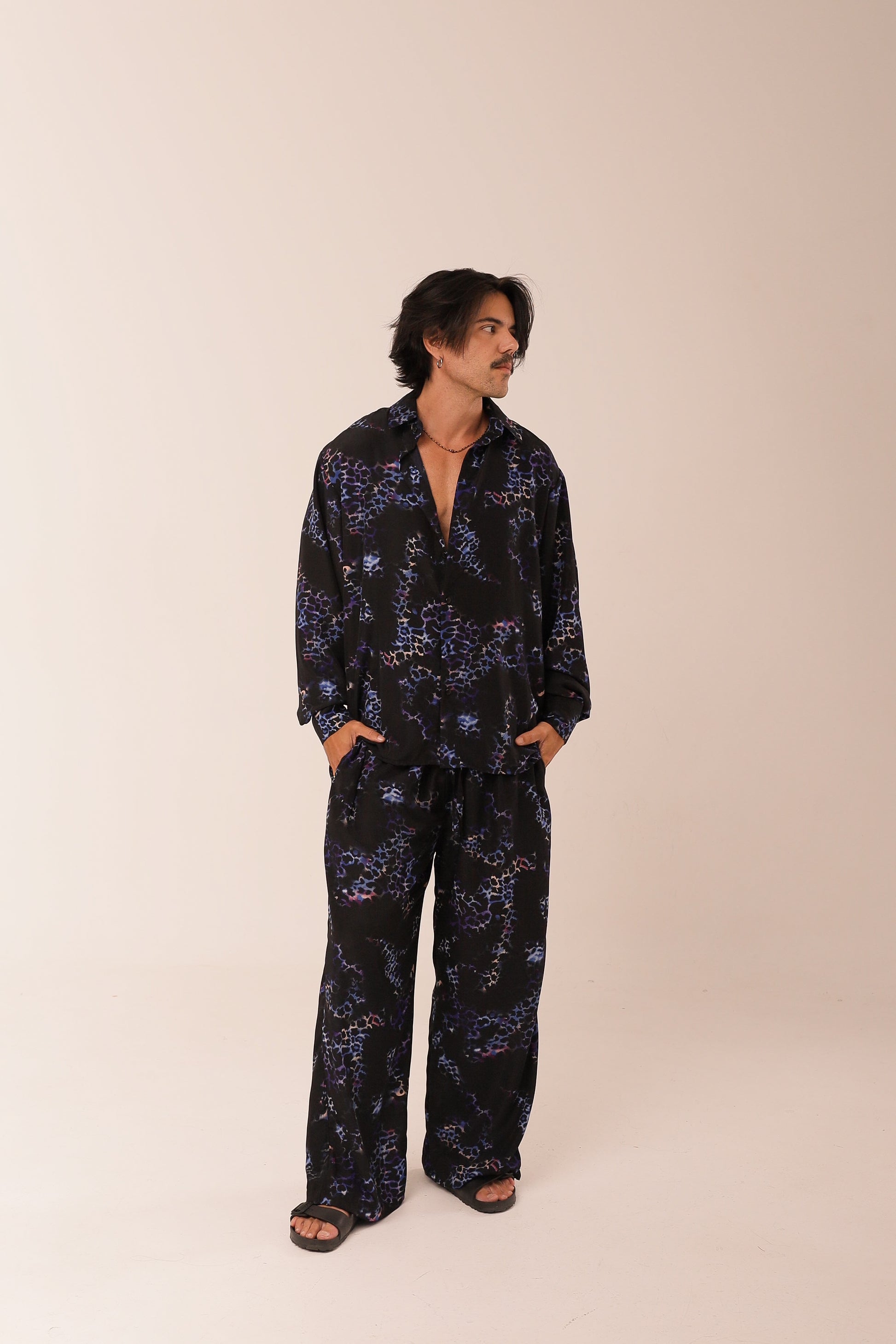 Camisa Oversized Mar Profundo