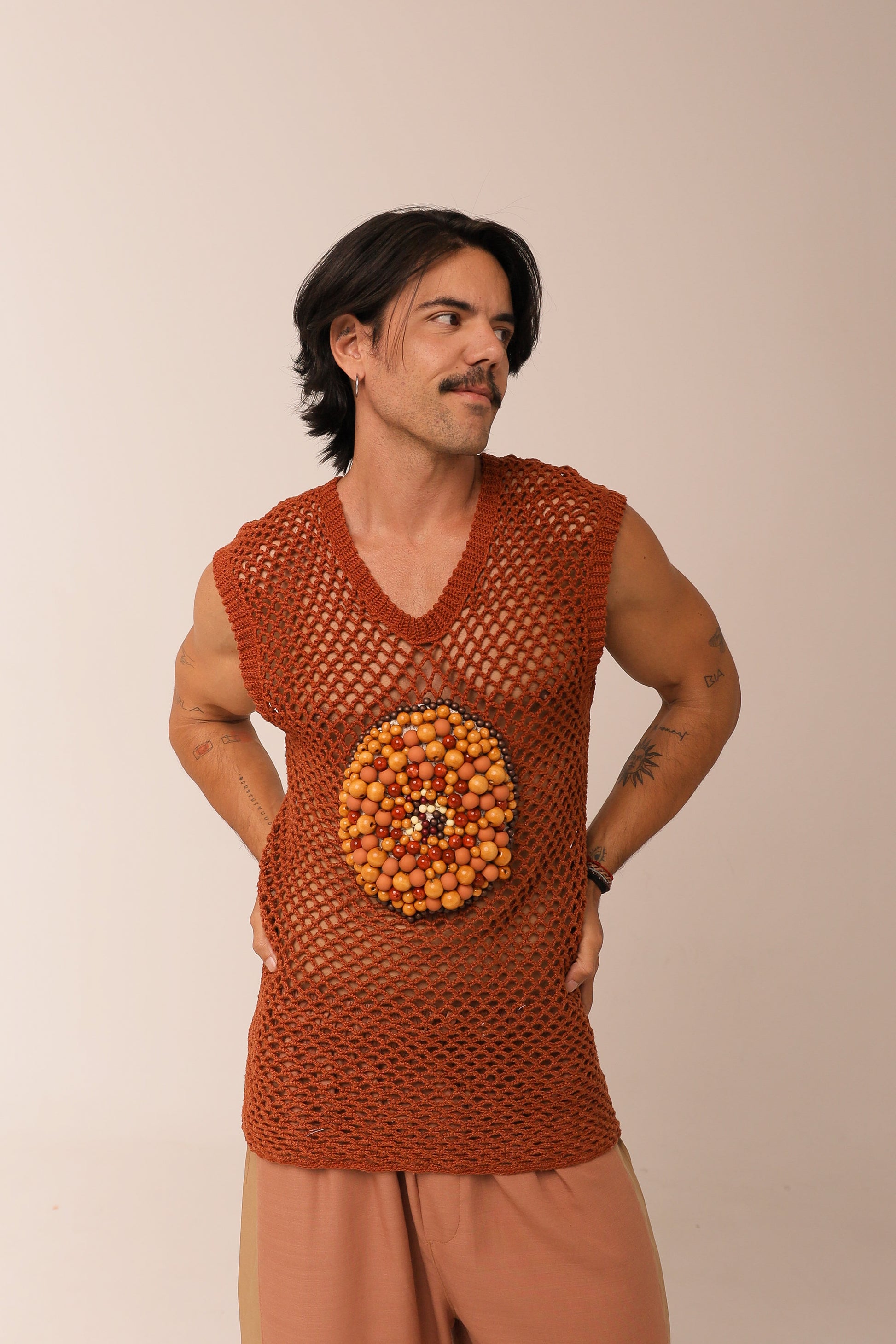 Regata Crochê Amuleto Solar