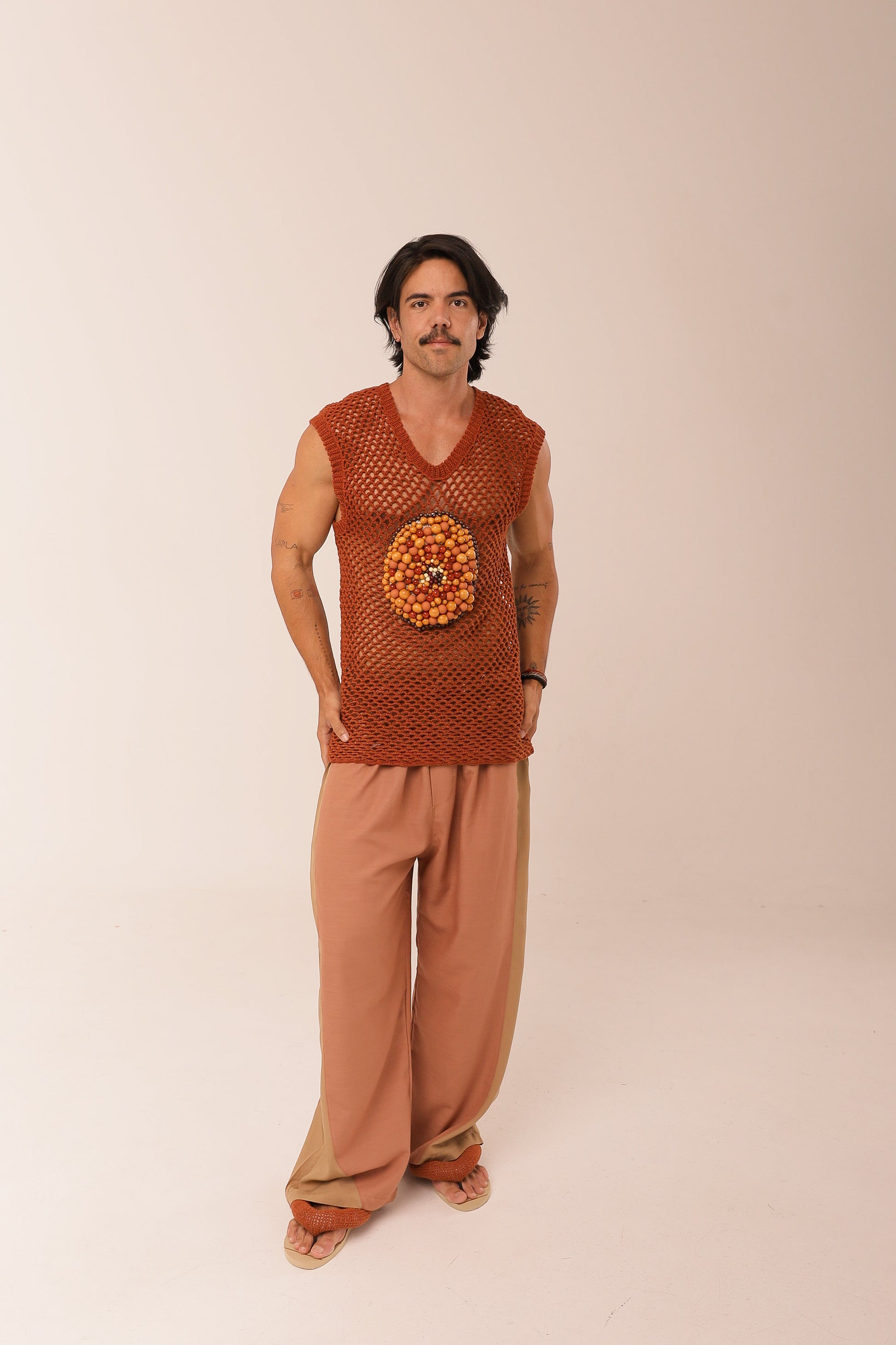 Regata Crochê Amuleto Solar