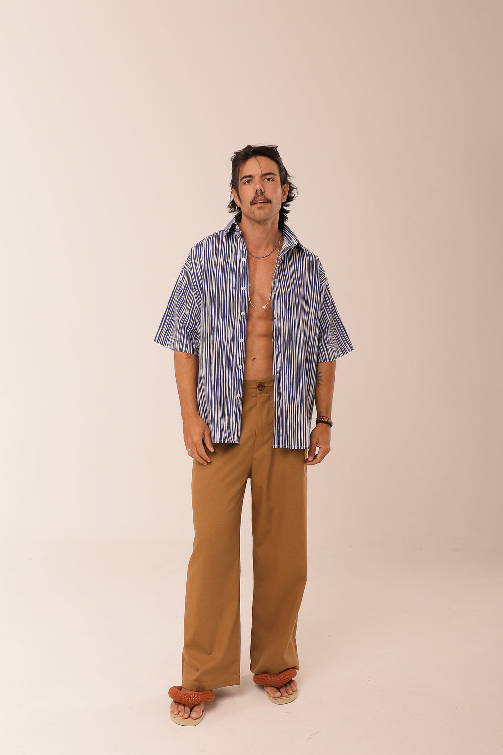 Camisa Ampla Marinha Azul