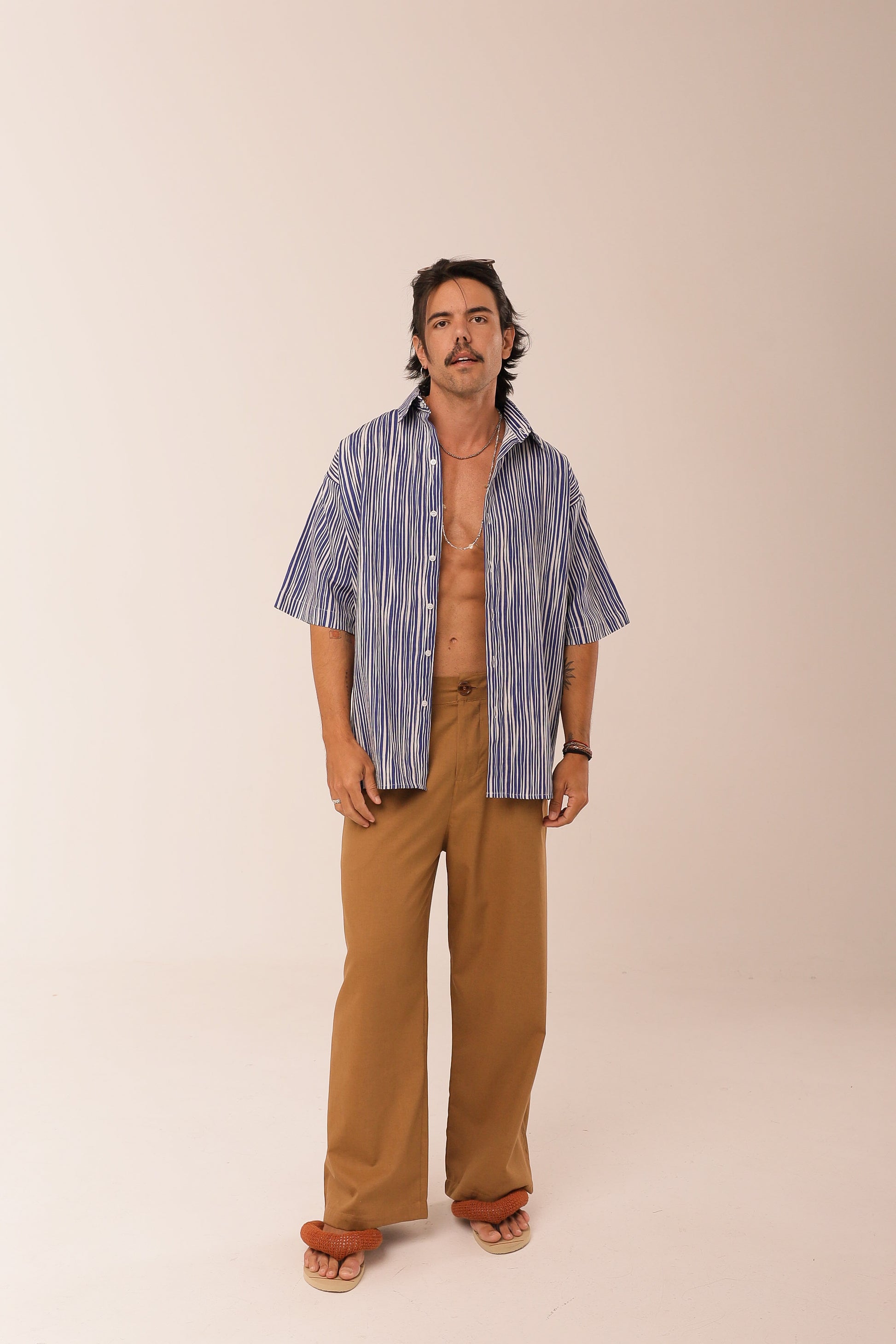 Camisa Ampla Marinha Azul