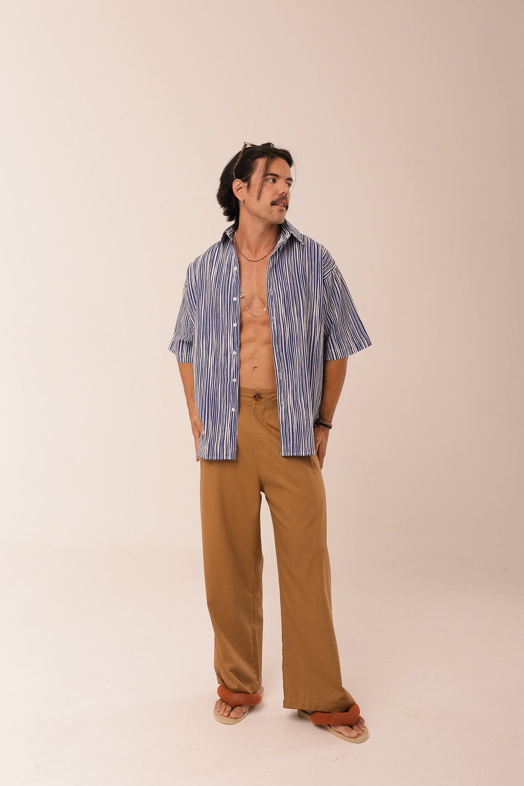 Camisa Ampla Marinha Azul