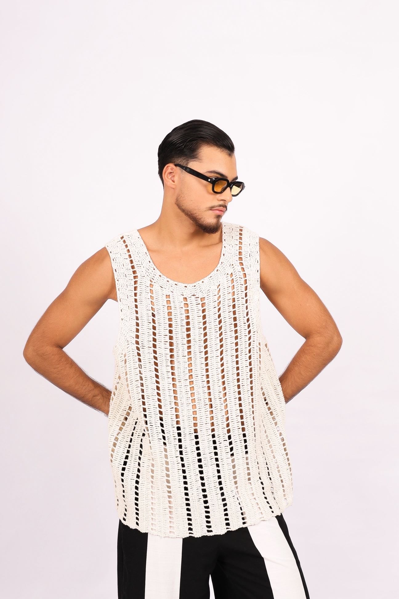 Regata Crochê Origem Off White