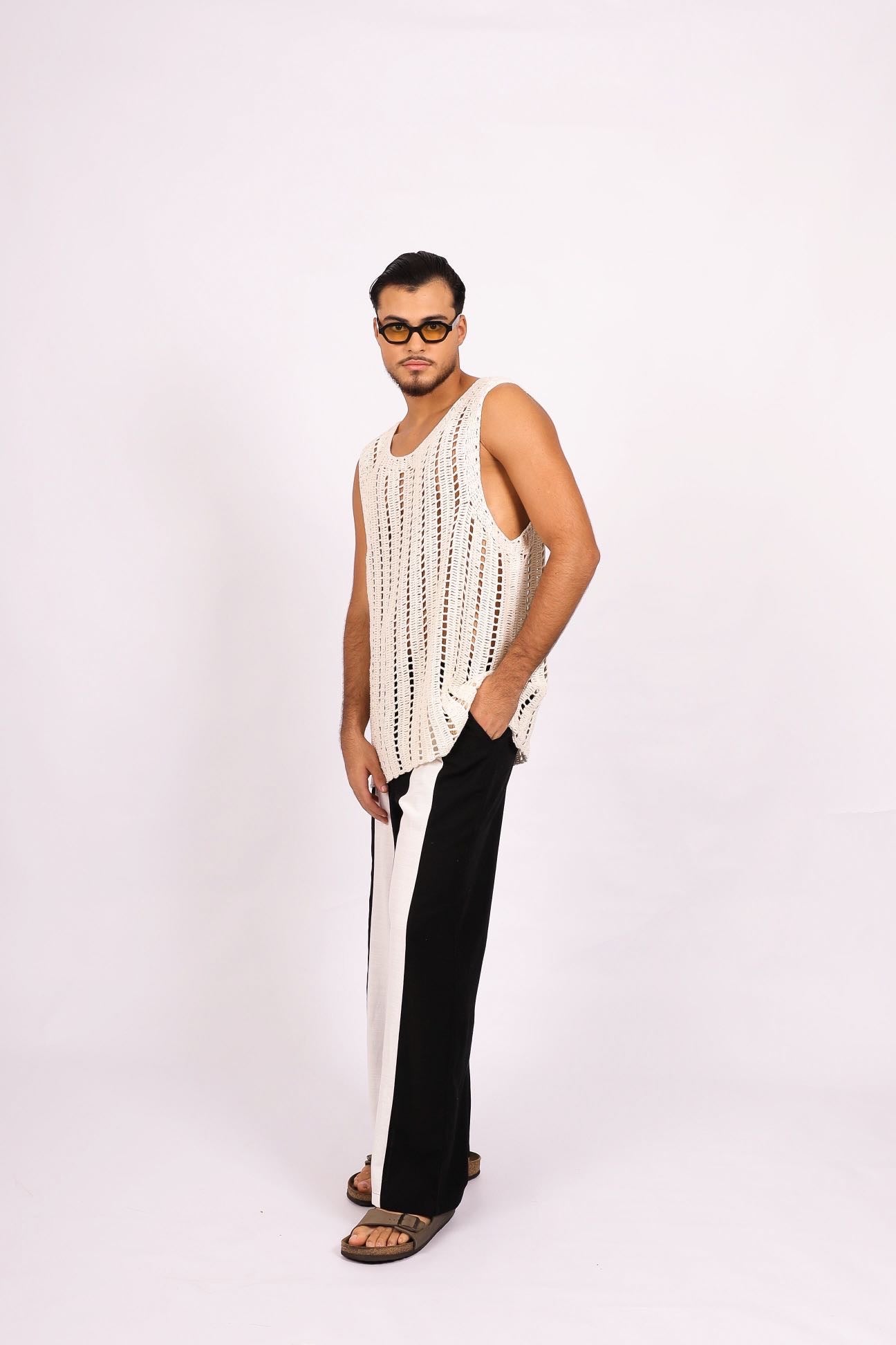 Regata Crochê Origem Off White