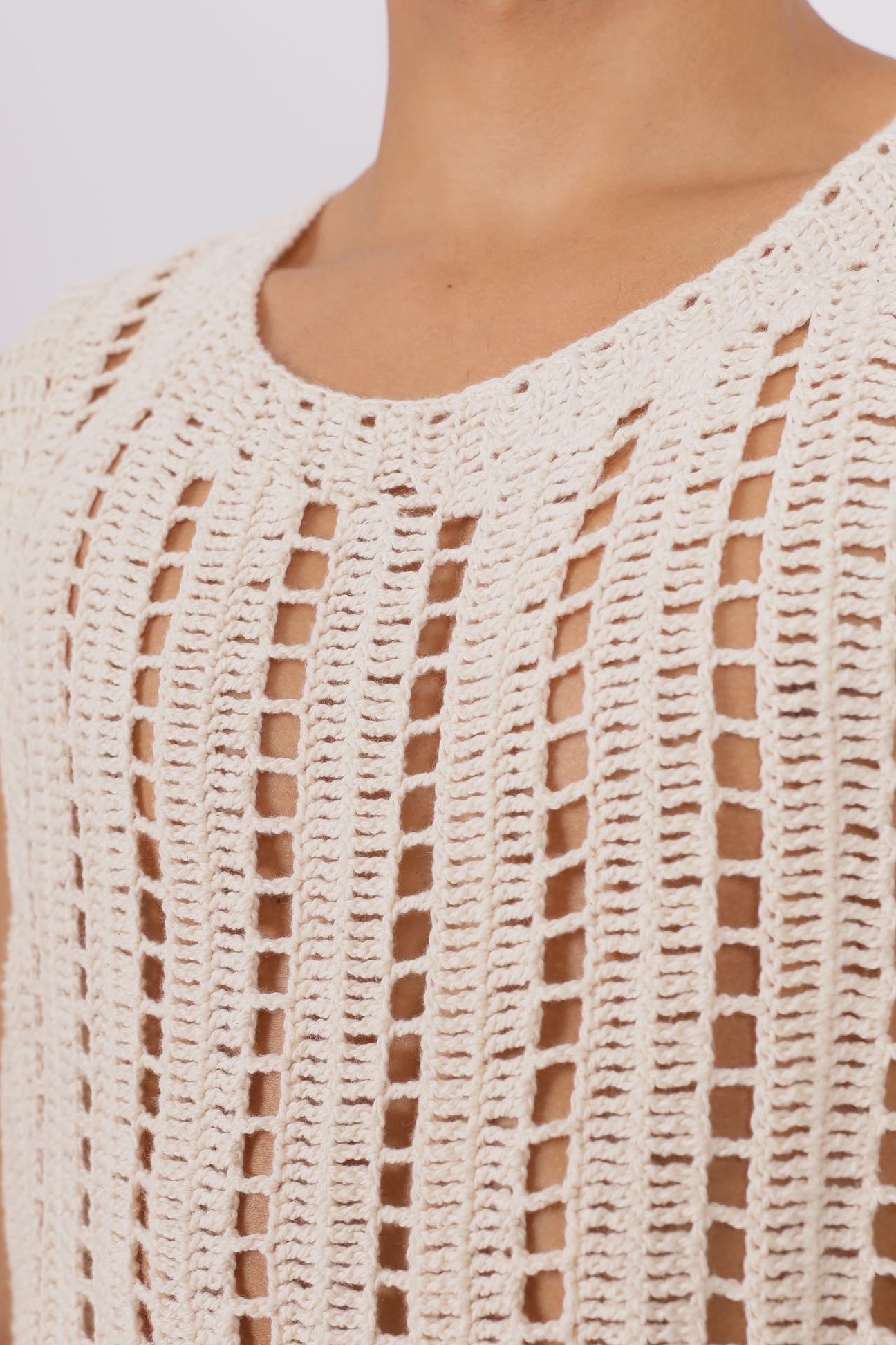 Regata Crochê Origem Off White