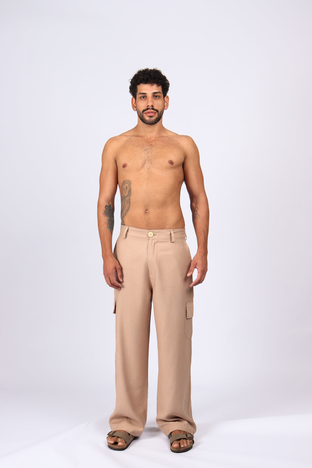 Calça Alfaiataria Reta Bege