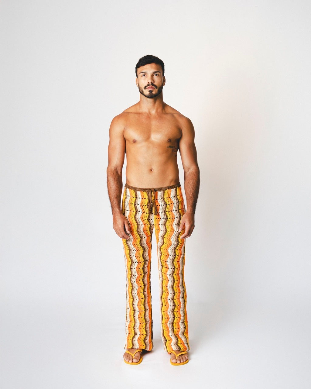 Calça Crochê Verão Laranja